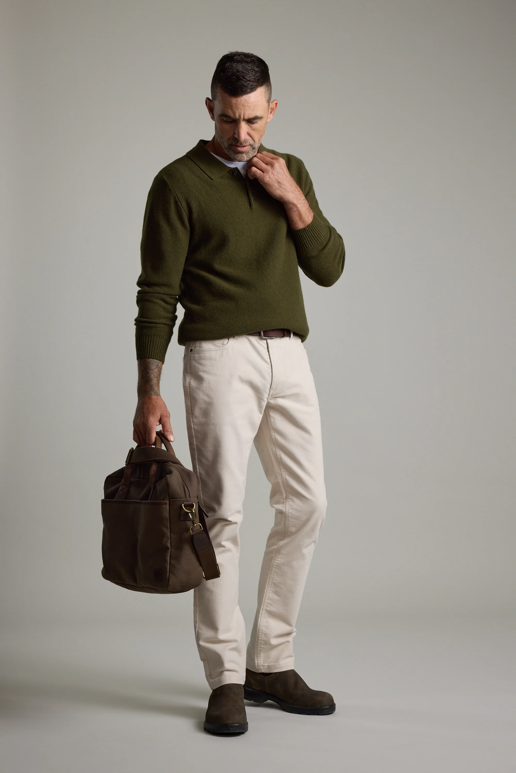 Ainsley Woollen Long Sleeve Polo - Image 2