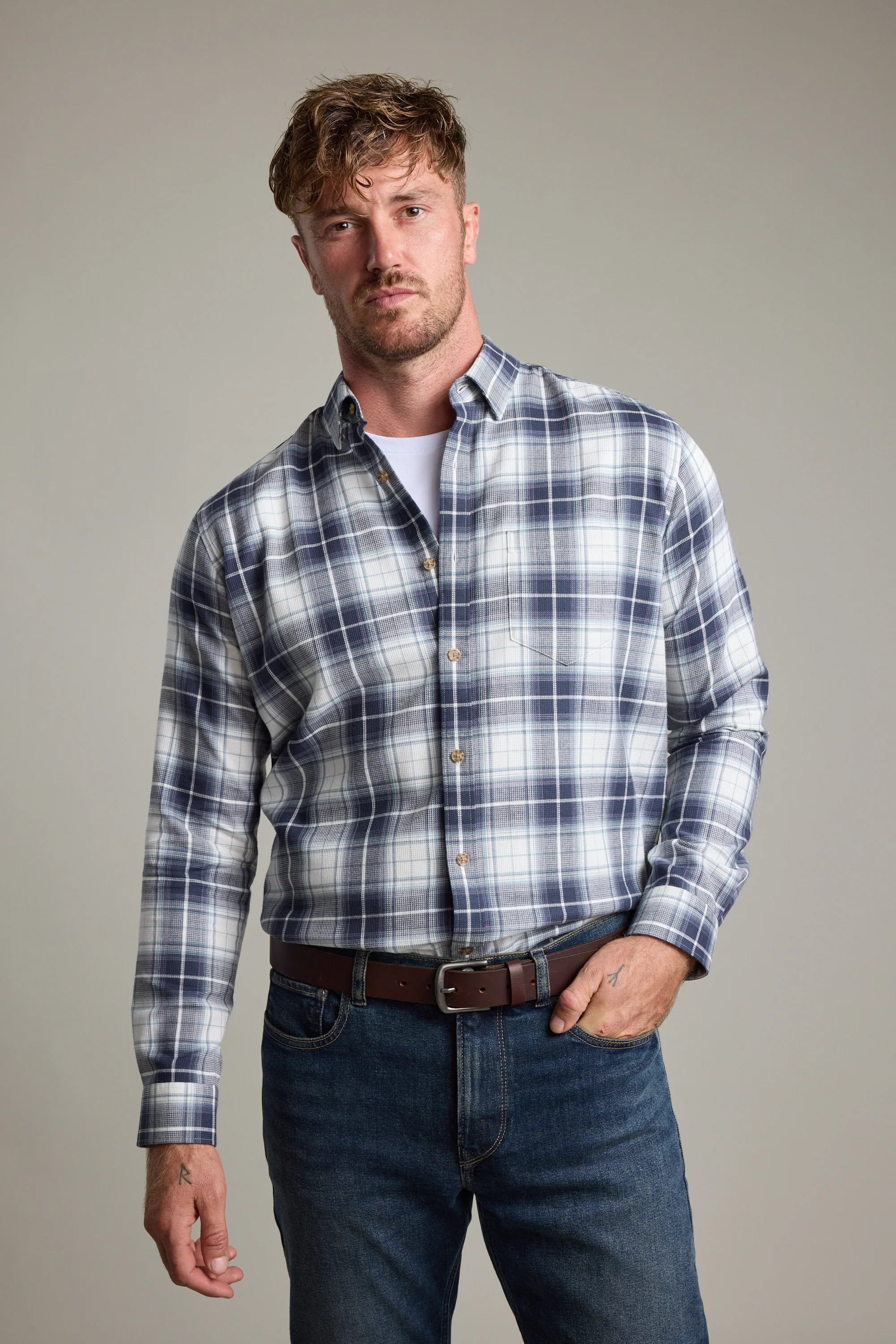 Anglin Check Shirt - Image 4
