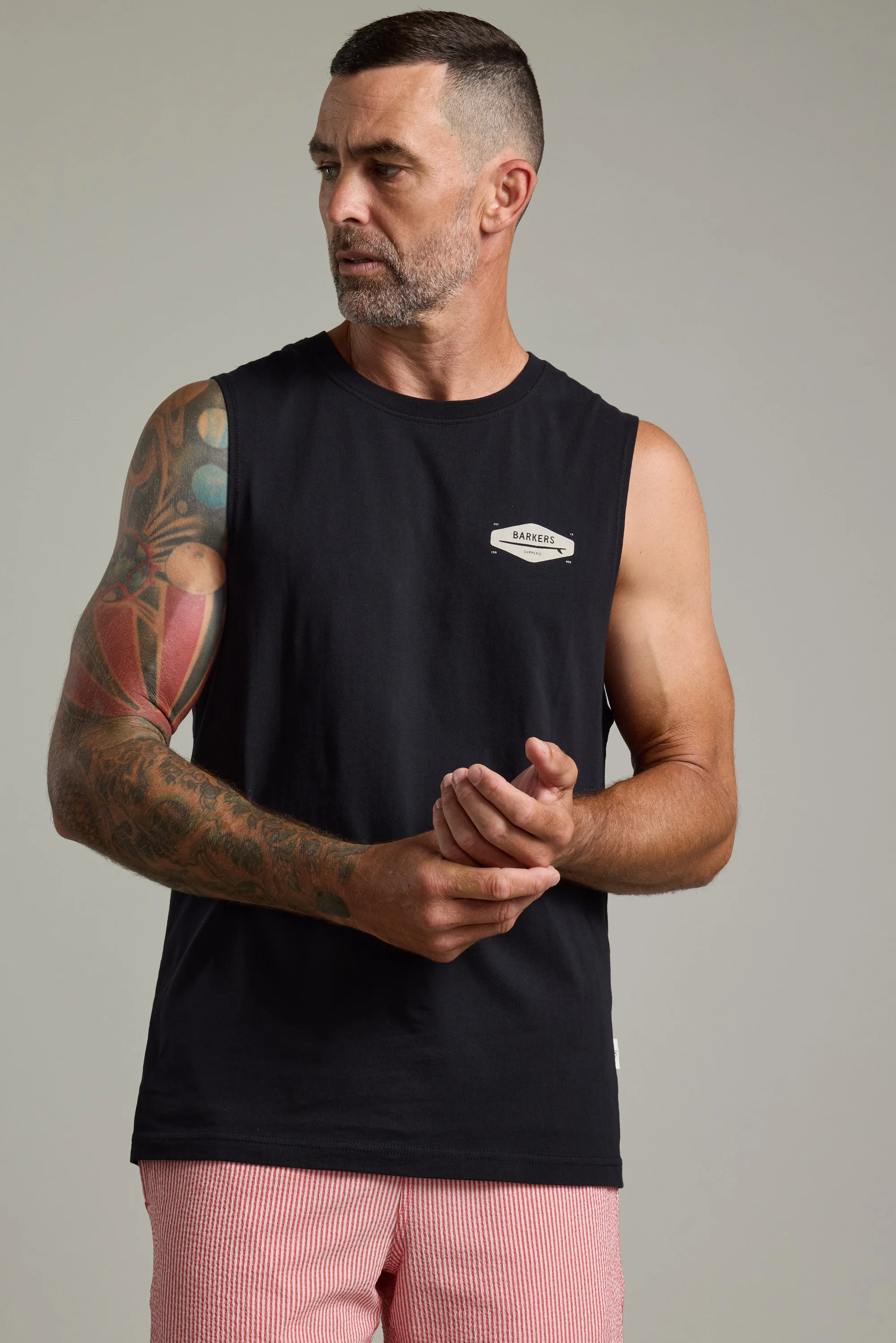 Barkers Supply Co Print Singlet - Image 2