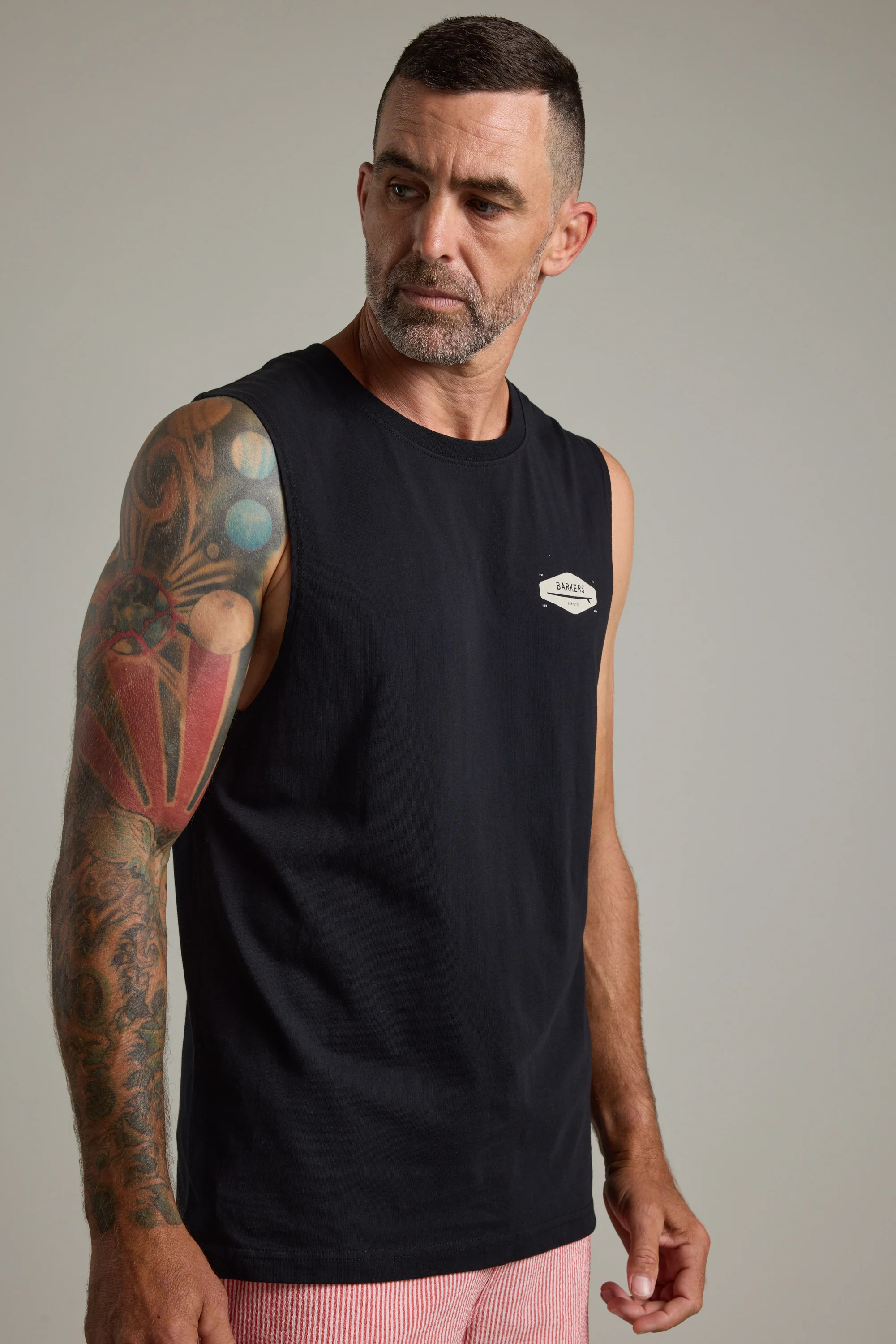 Barkers Supply Co Print Singlet - Image 4