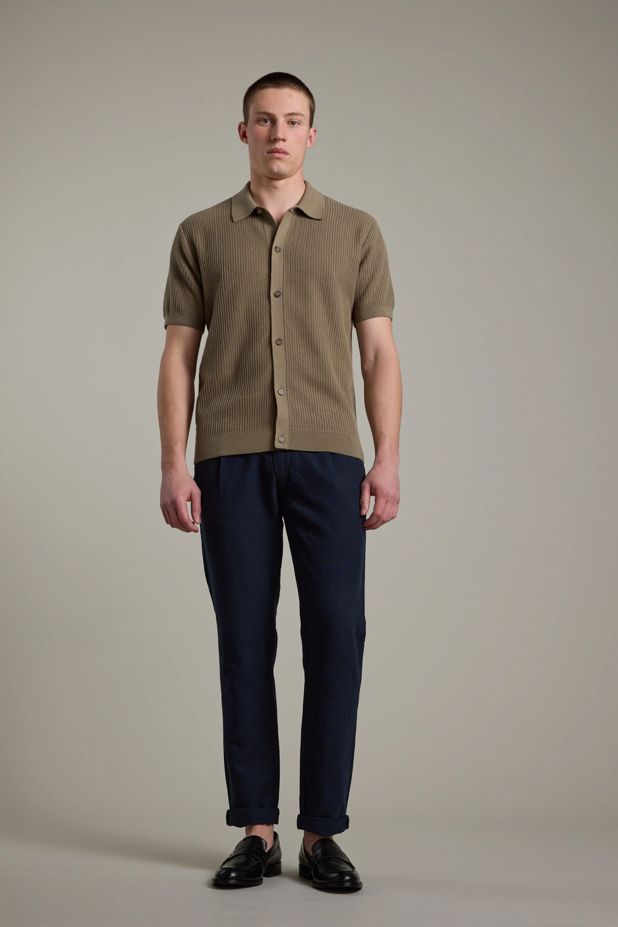 Barrows Knit Button Up Polo - Image 2
