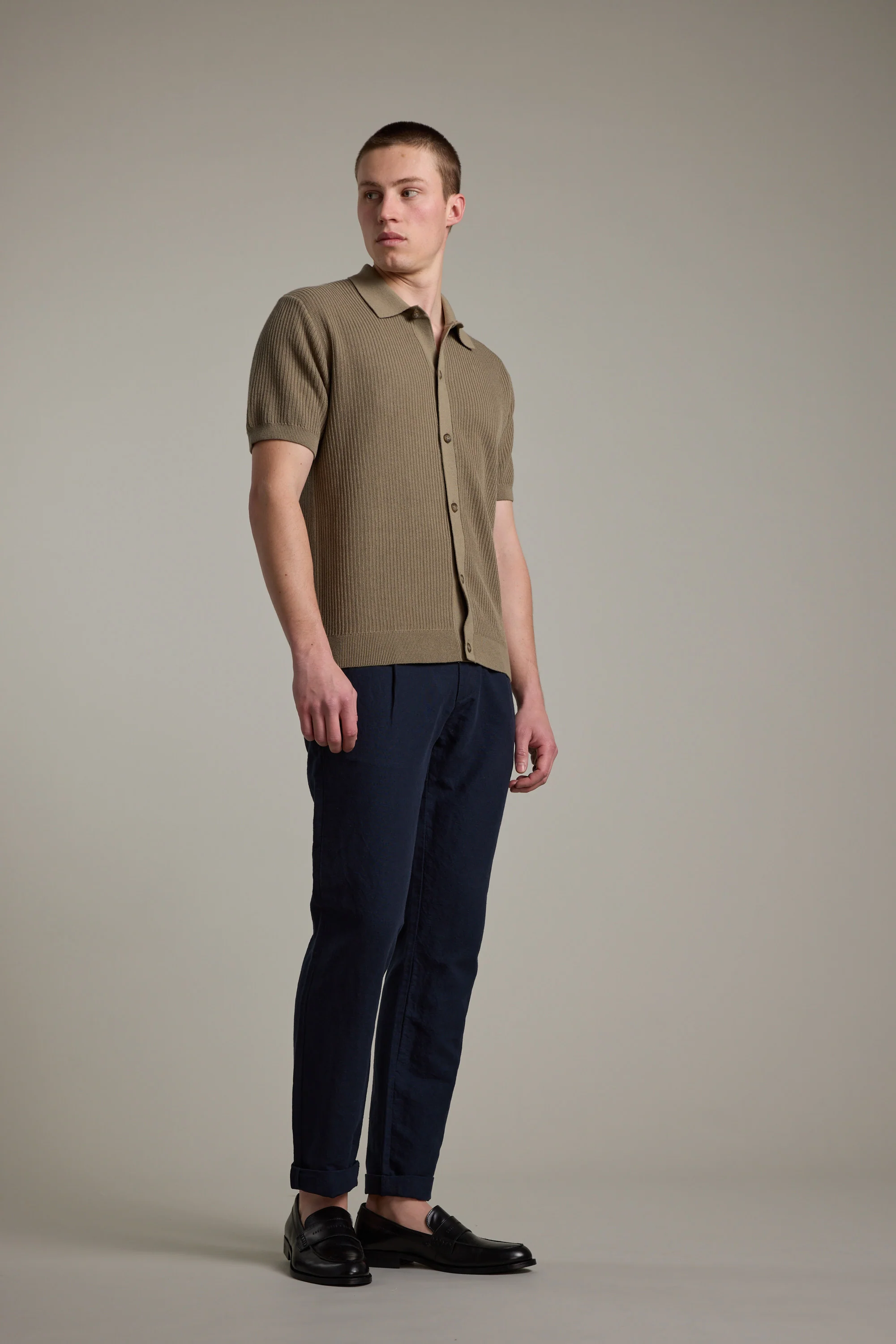 Barrows Knit Button Up Polo - Image 3