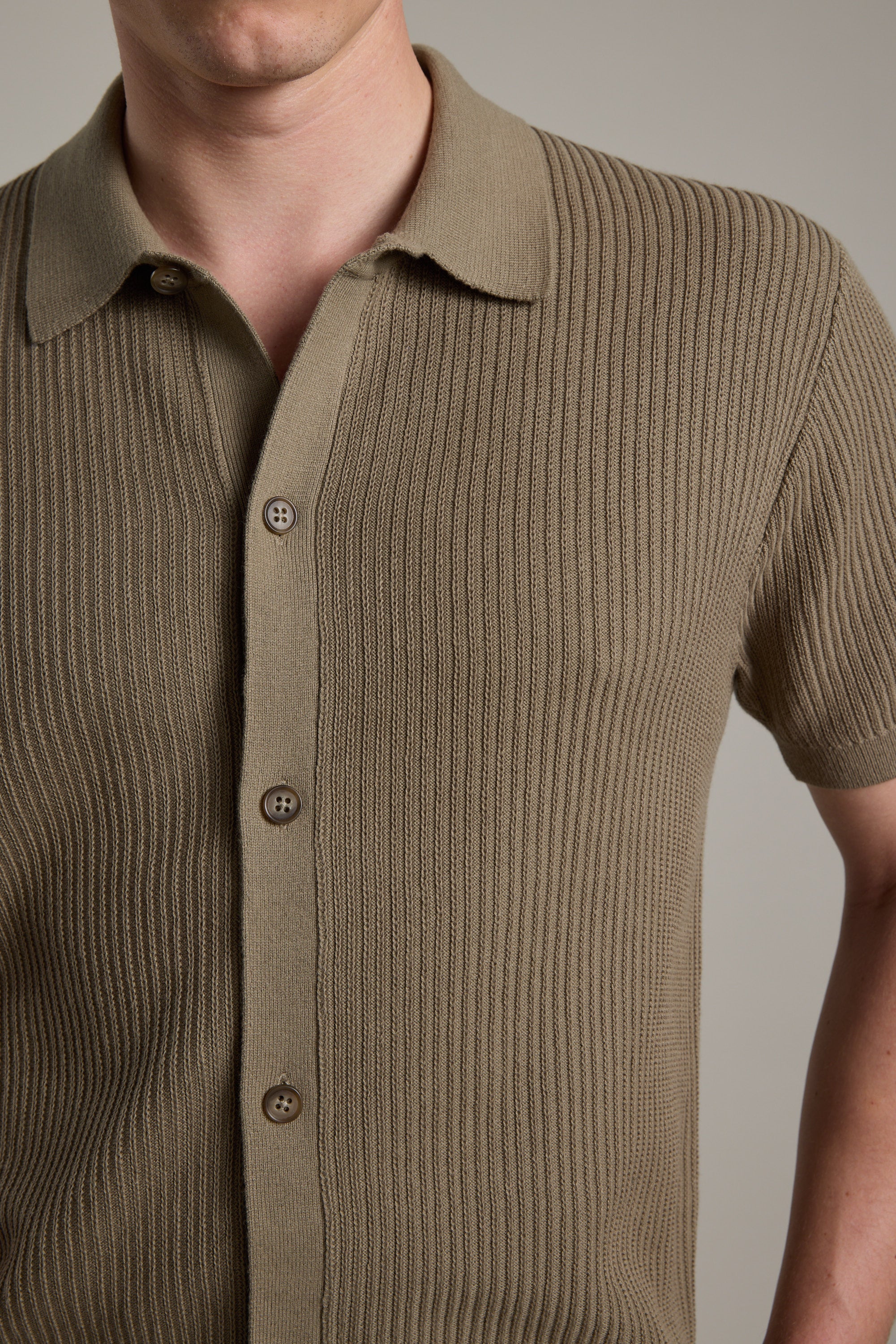 Barrows Knit Button Up Polo - Image 6