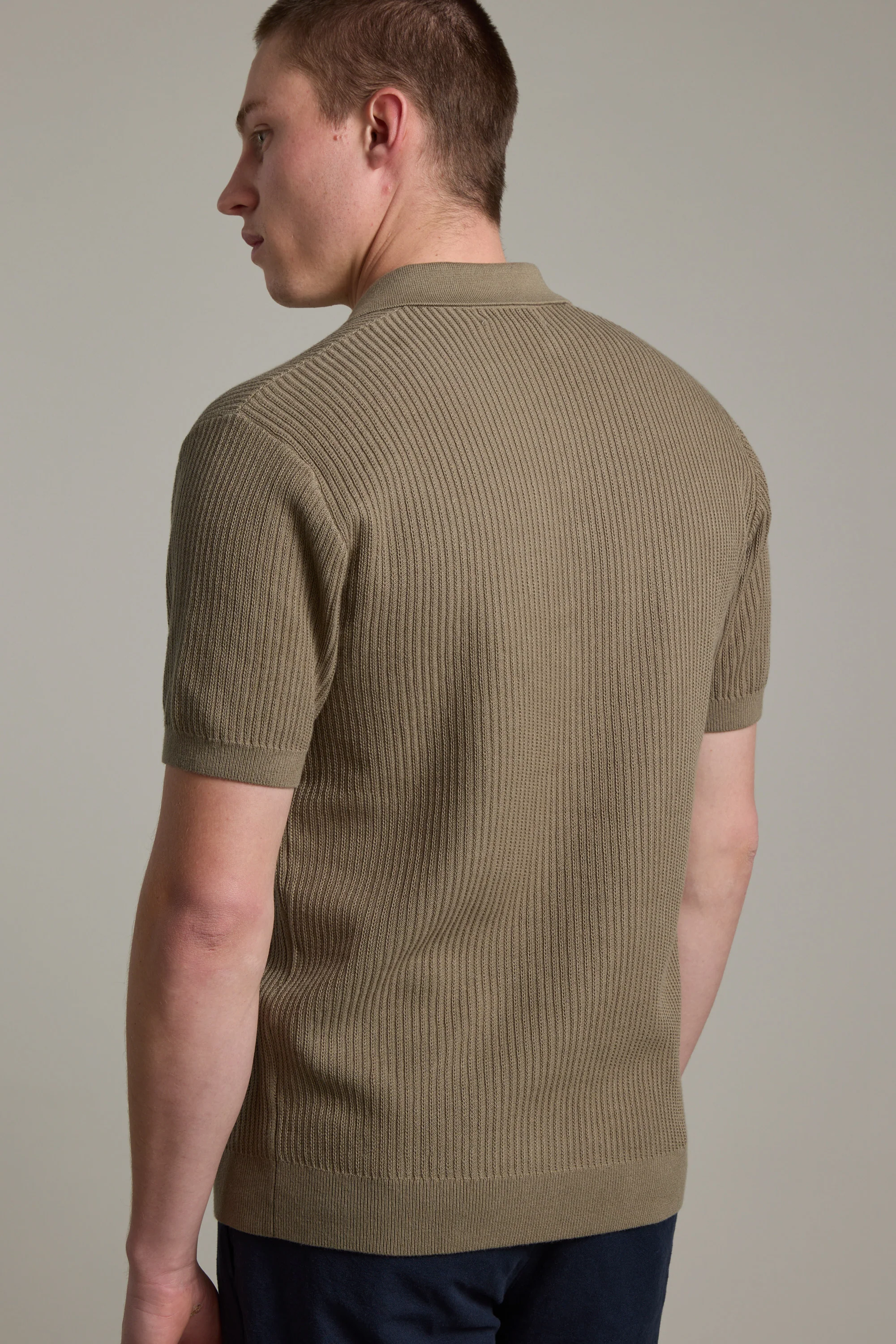 Barrows Knit Button Up Polo - Image 7