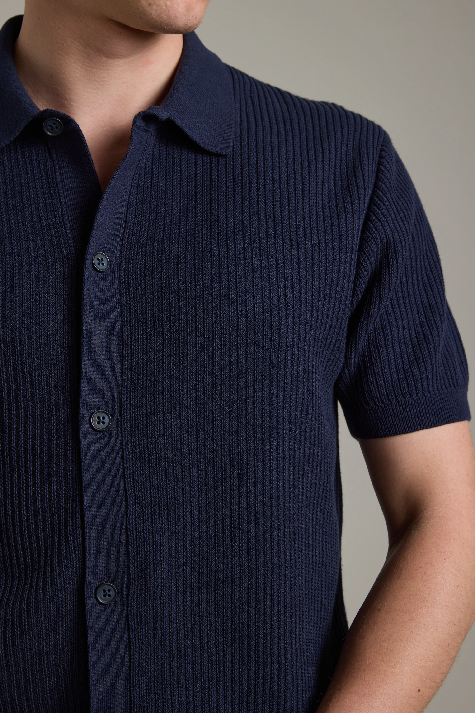 Barrows Knit Button Up Polo - Image 2