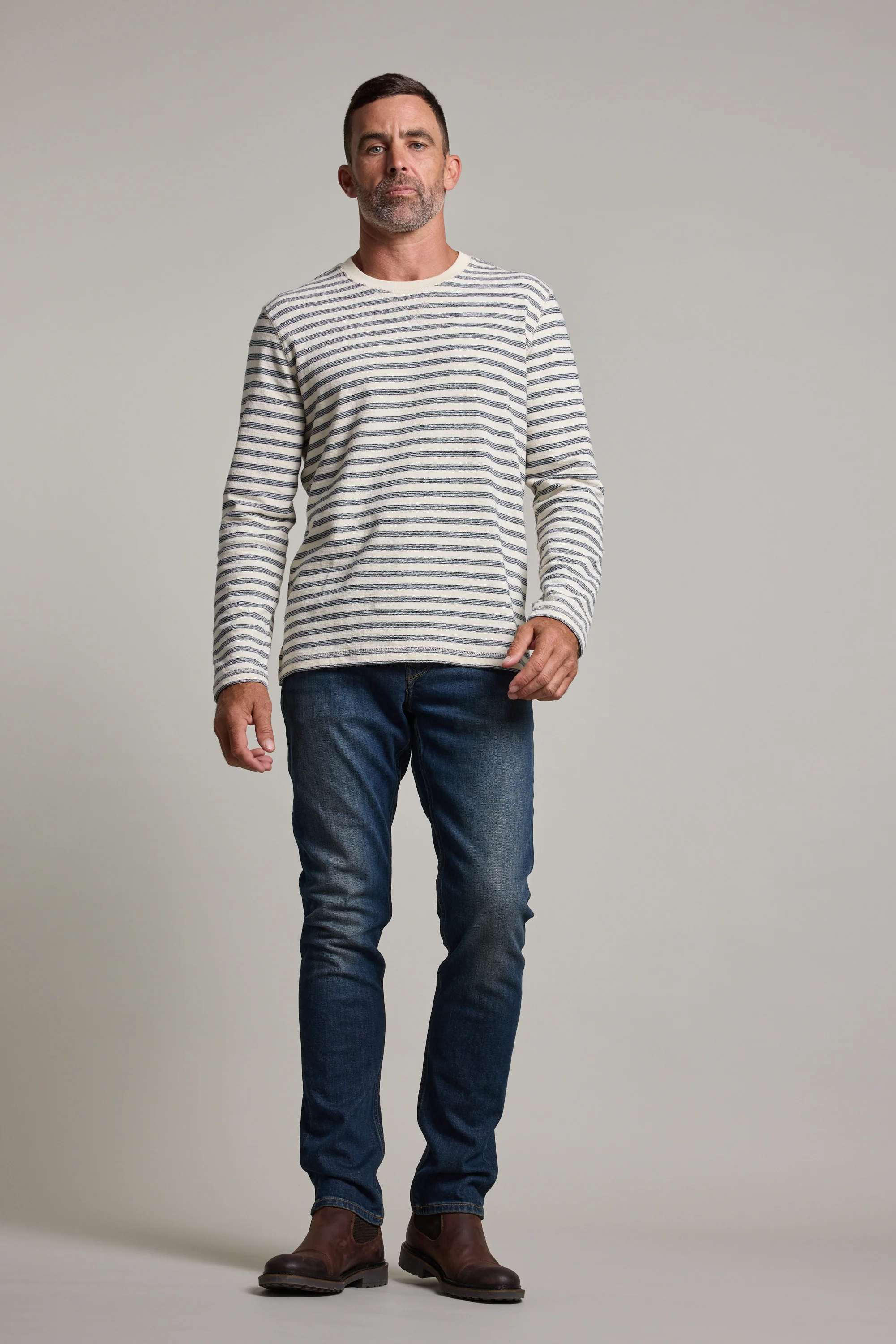 Barton Cotton Stripe Crew - Image 2