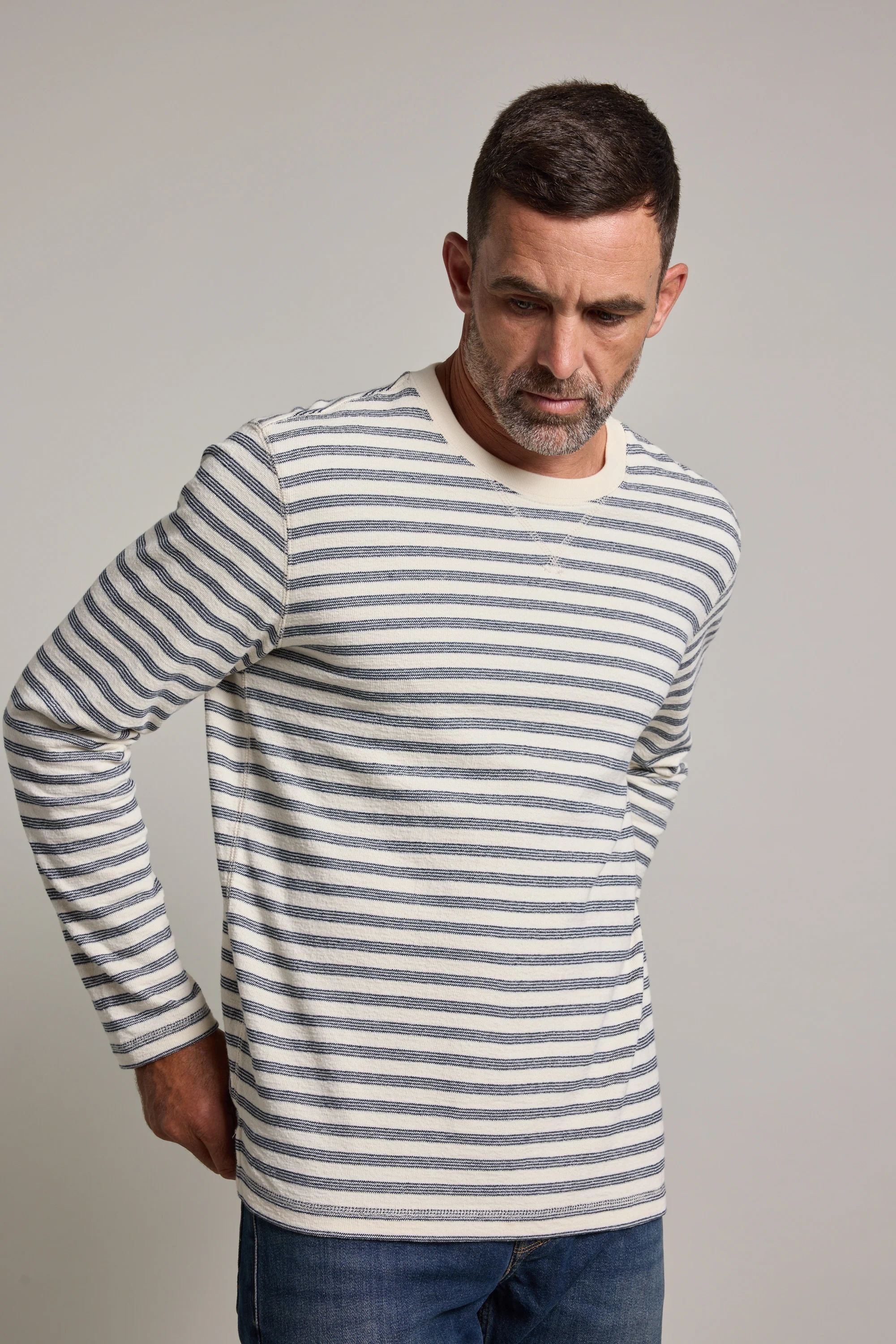 Barton Cotton Stripe Crew - Image 7