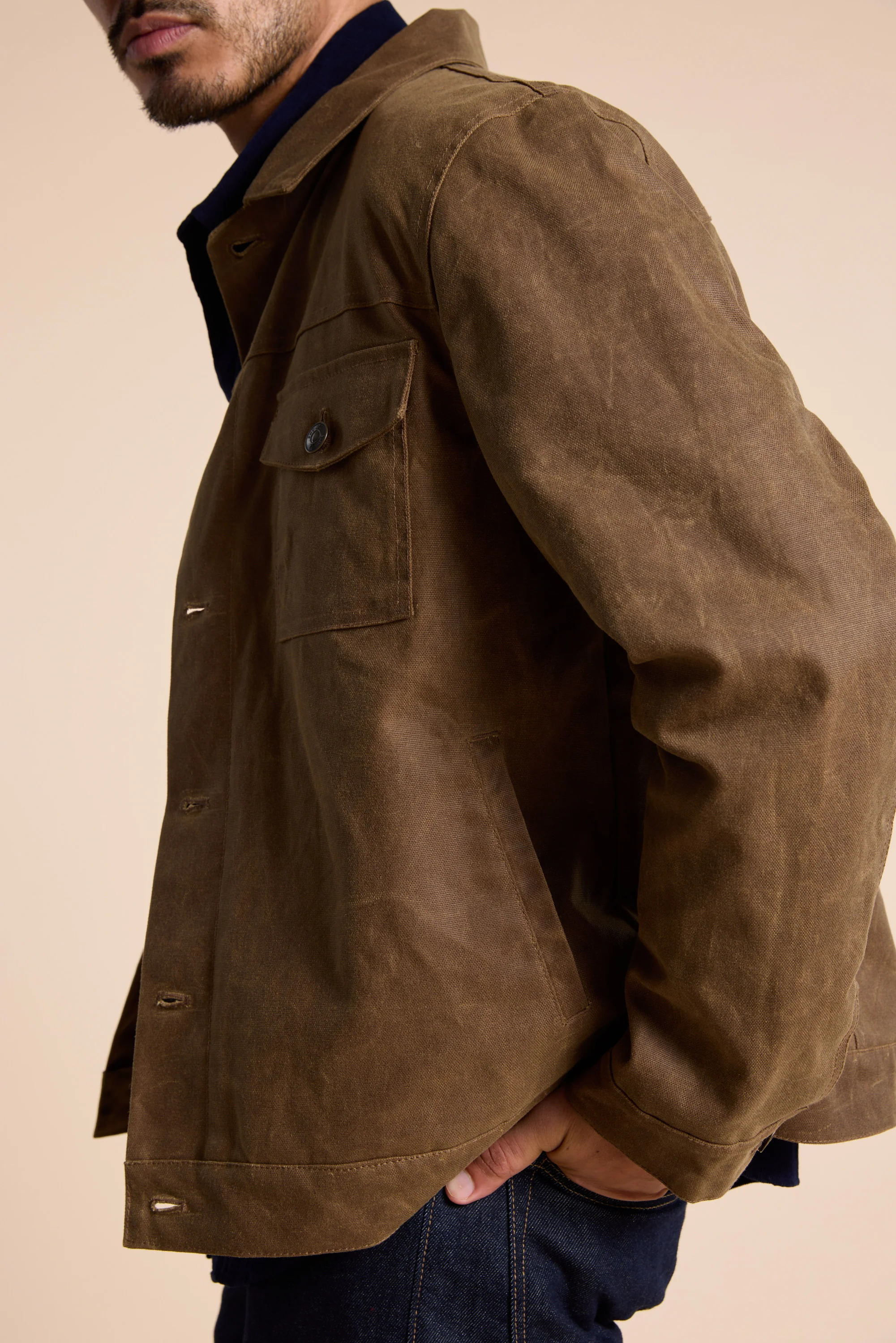 Benson Waxed Cotton Jacket - Image 2