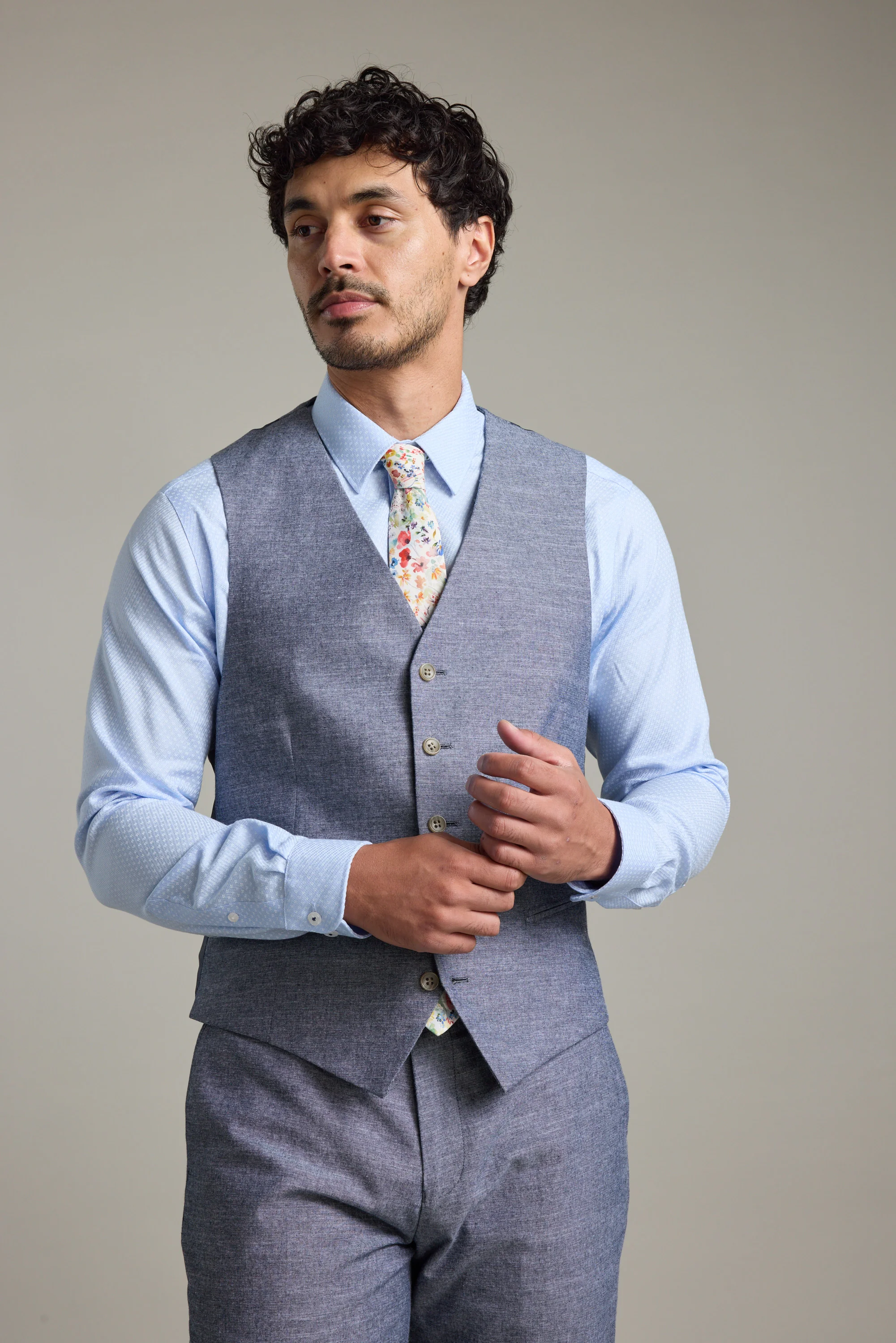 Brighton Cotton Waistcoat - Image 3