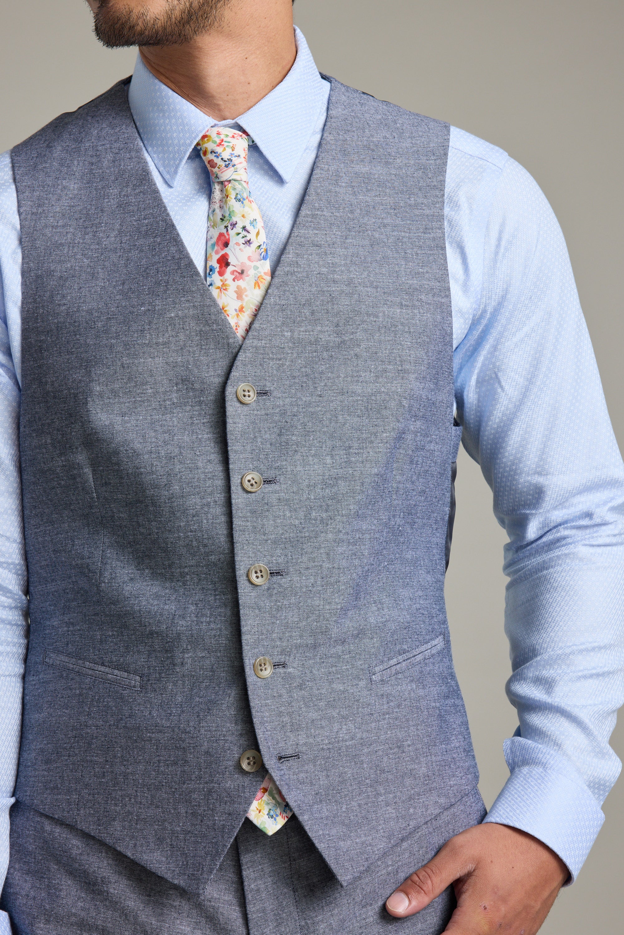 Brighton Cotton Waistcoat - Image 4