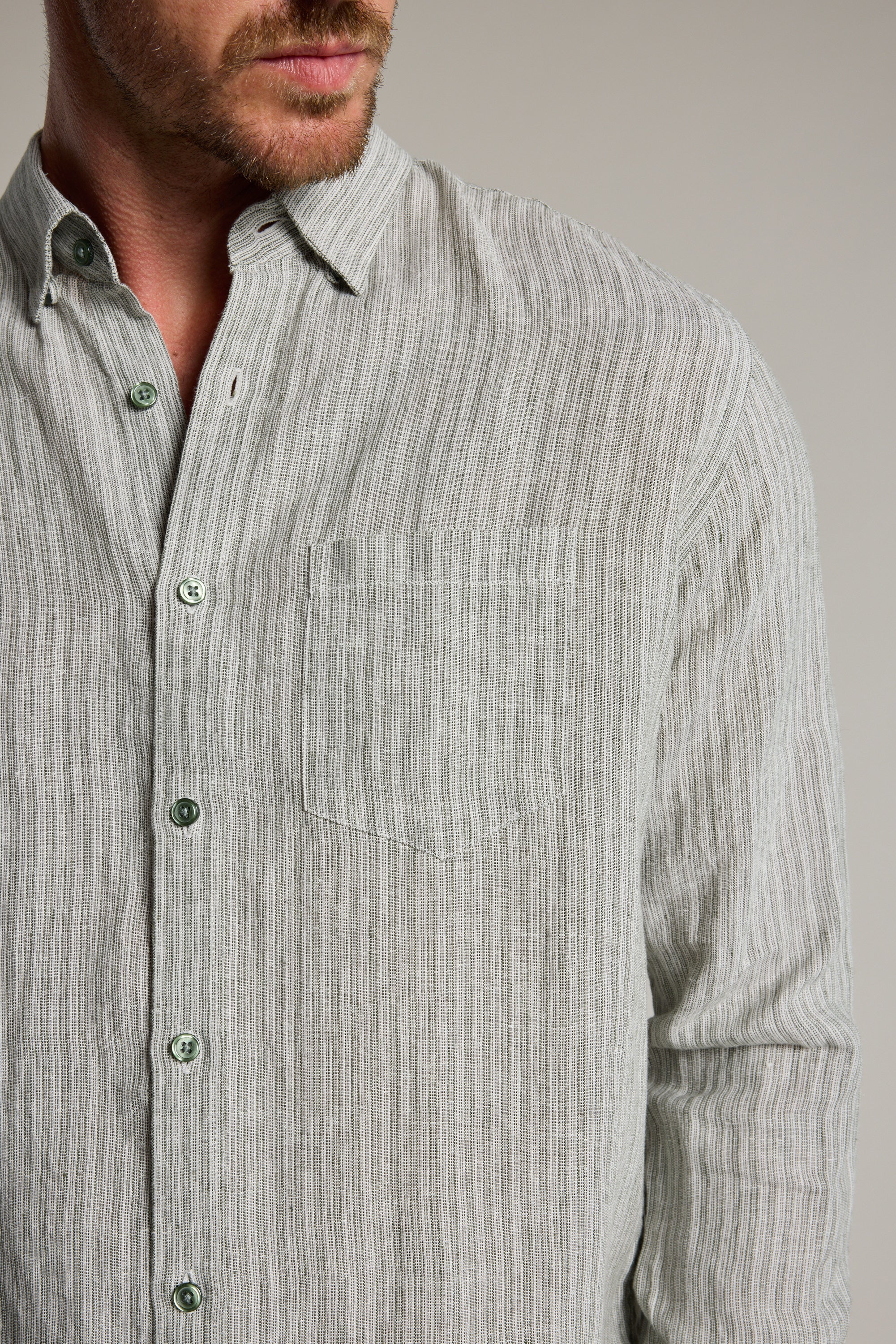 Dalton fine stripe Shirt - Image 2