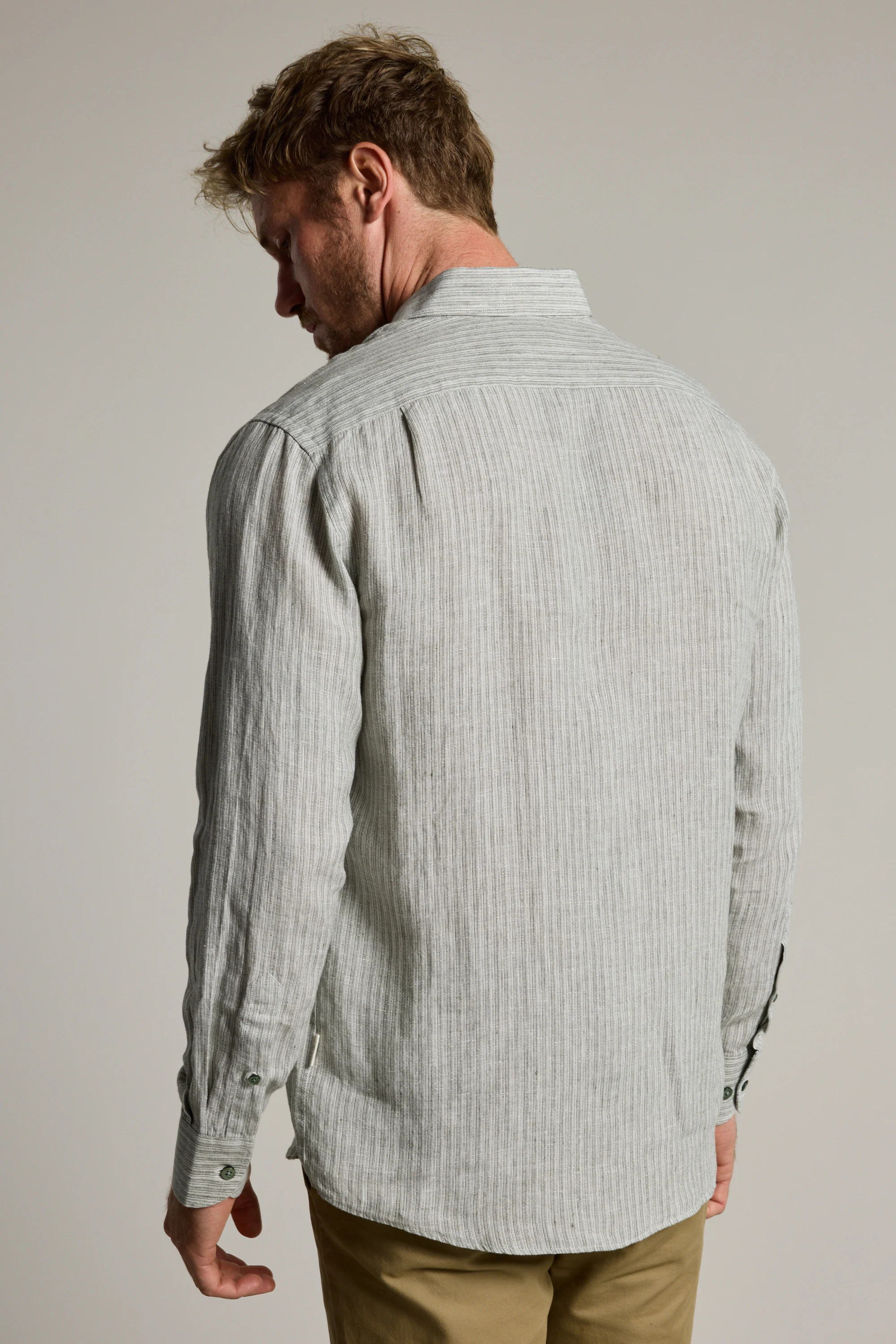 Dalton fine stripe Shirt - Image 4