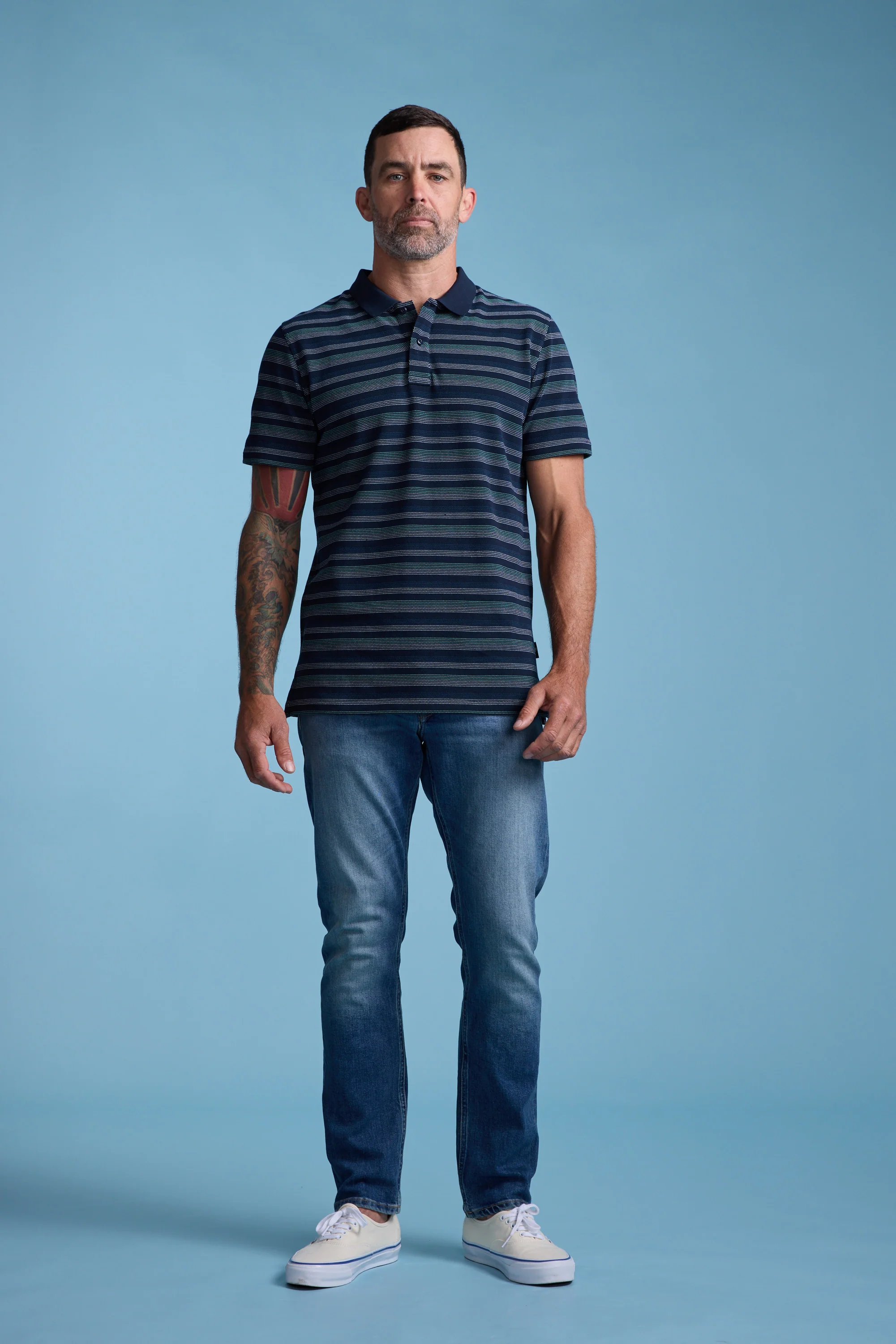 Dalton Stripe Polo - Image 2