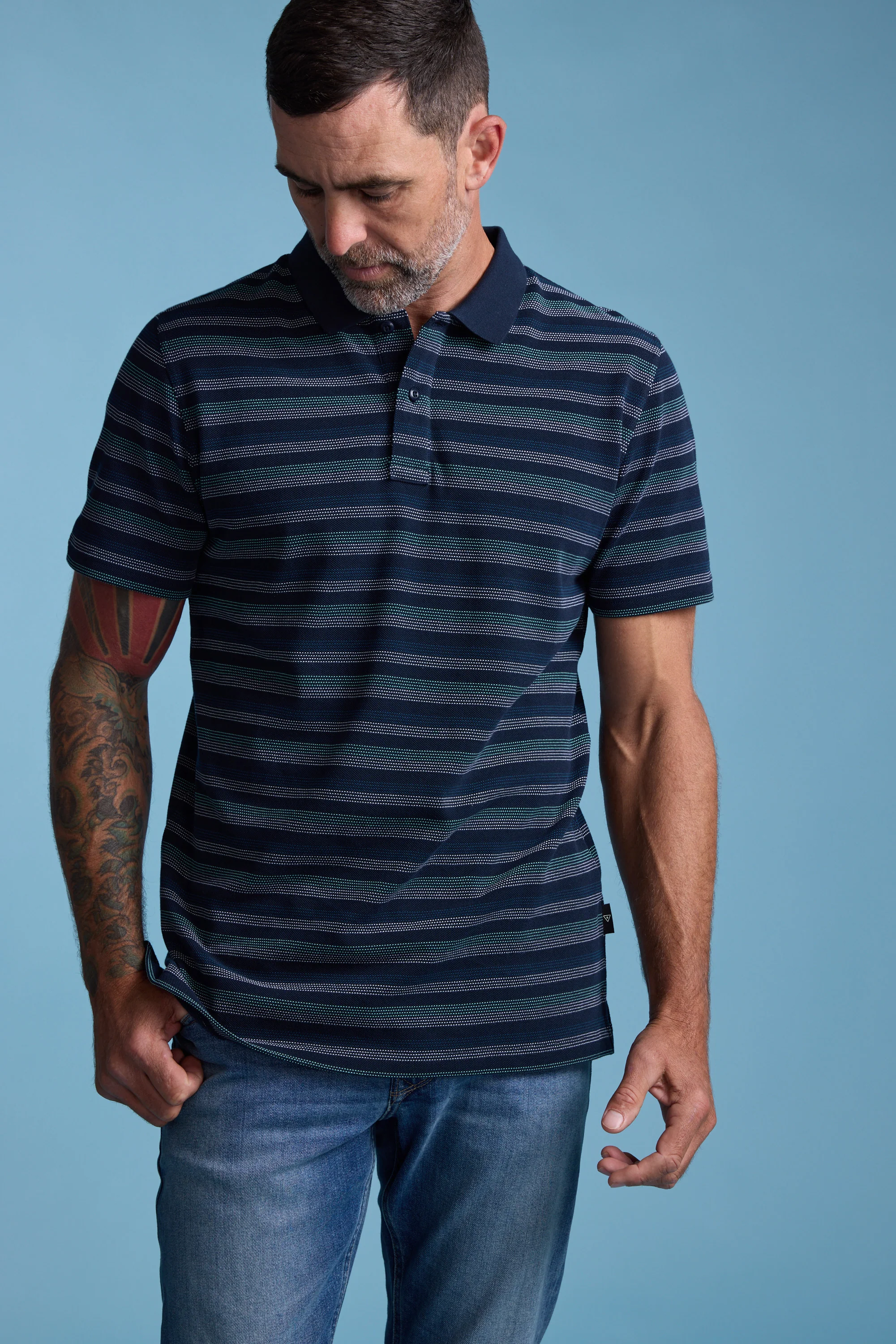 Dalton Stripe Polo - Image 3