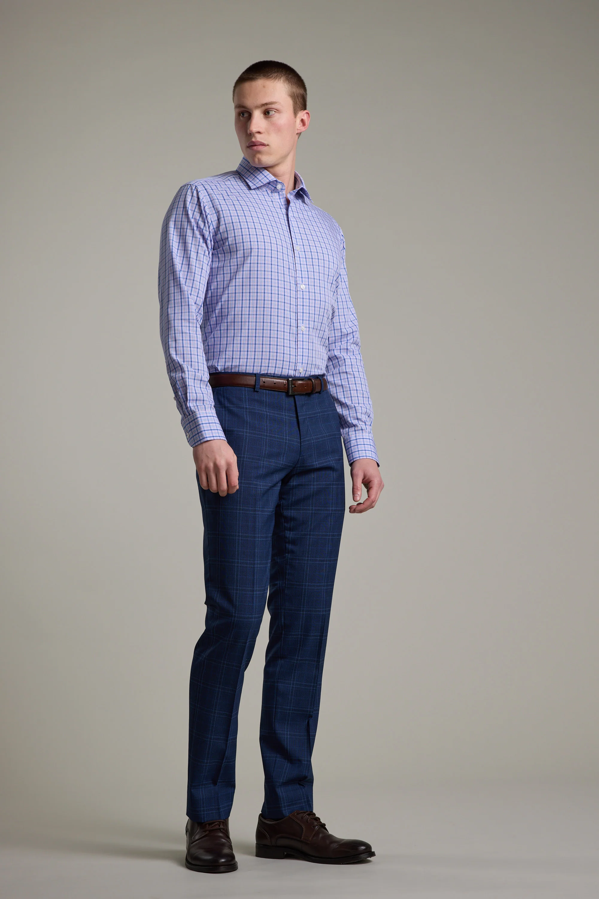 Denton Check Business Shirt - Image 4