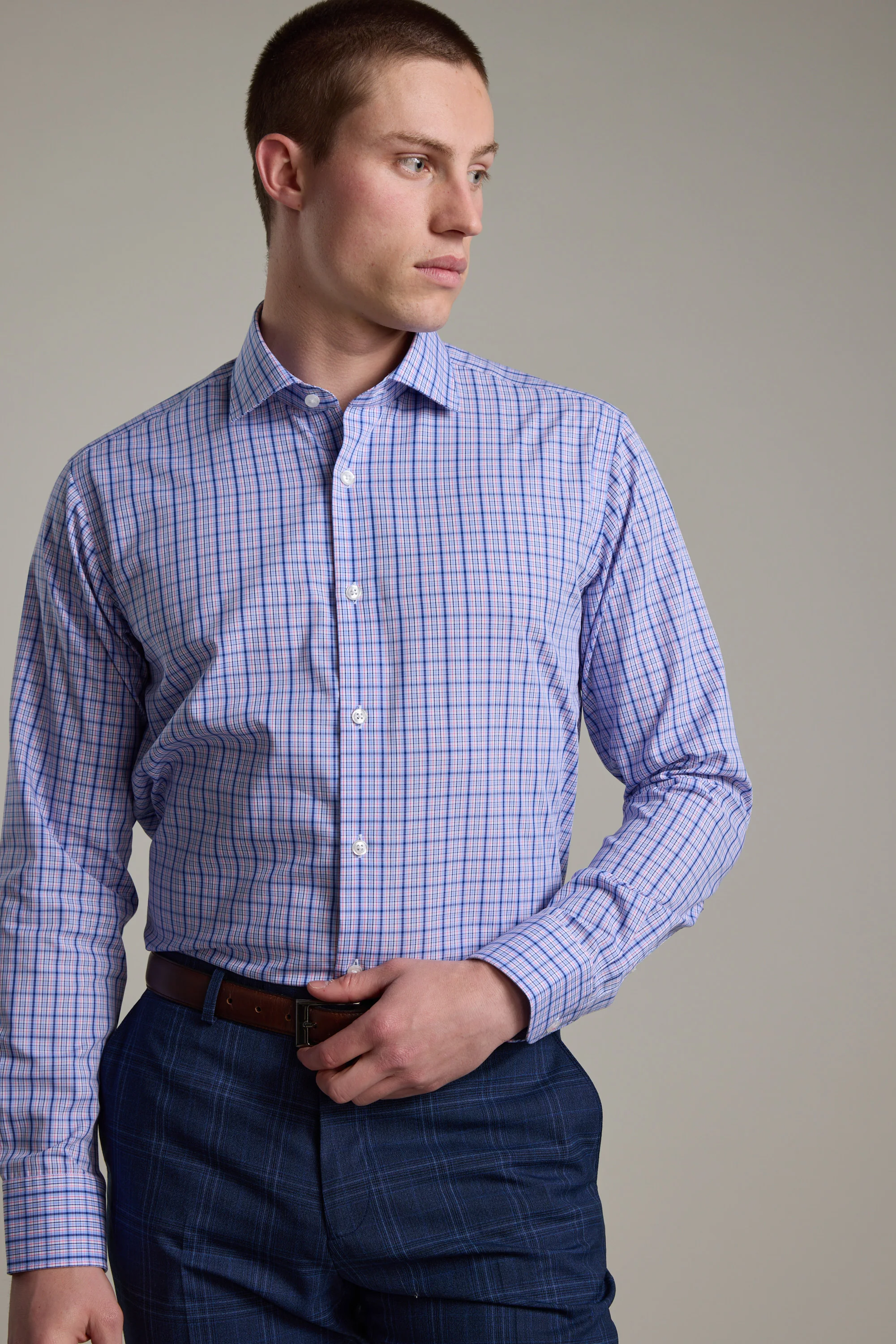 Denton Check Business Shirt - Image 5