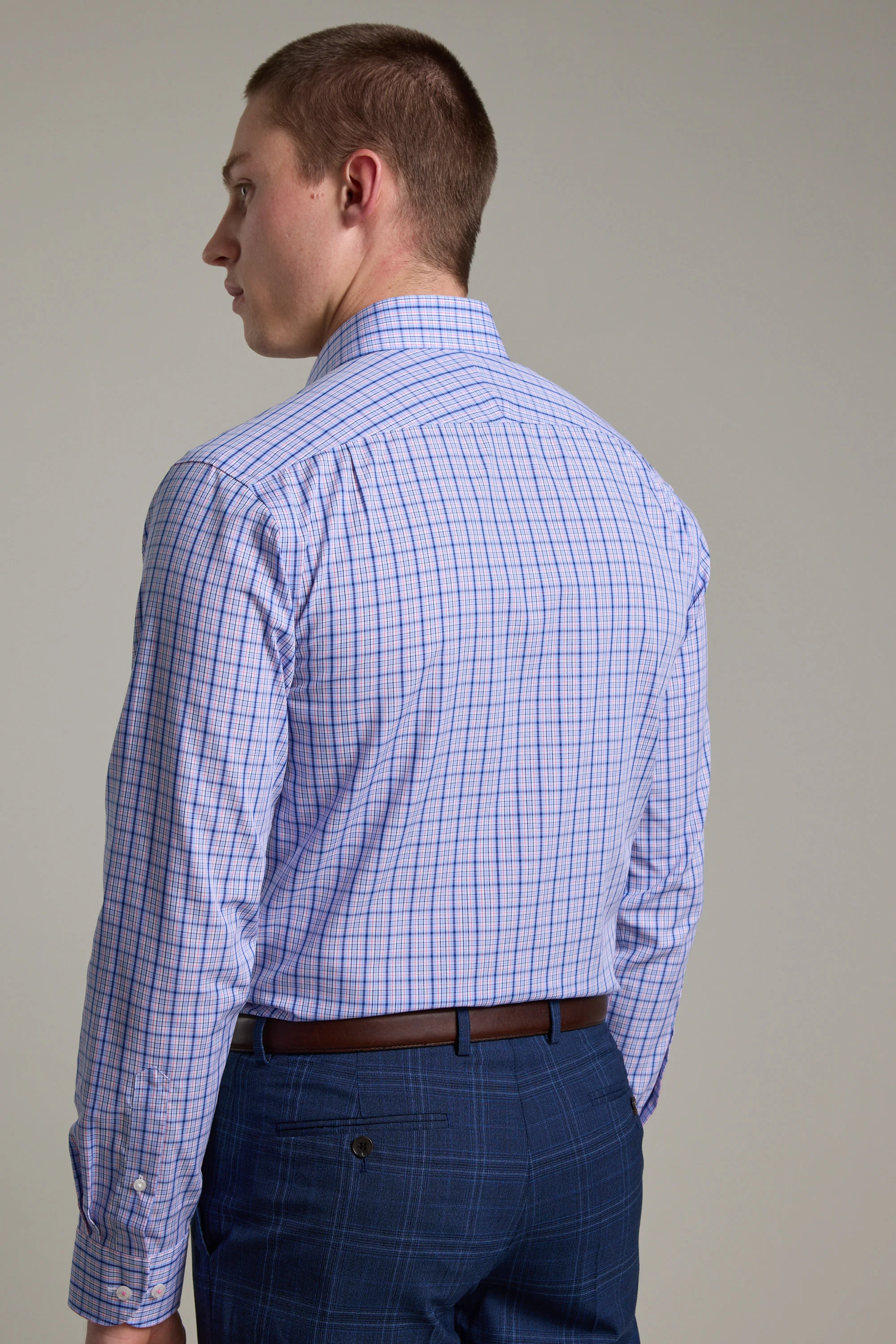 Denton Check Business Shirt - Image 7