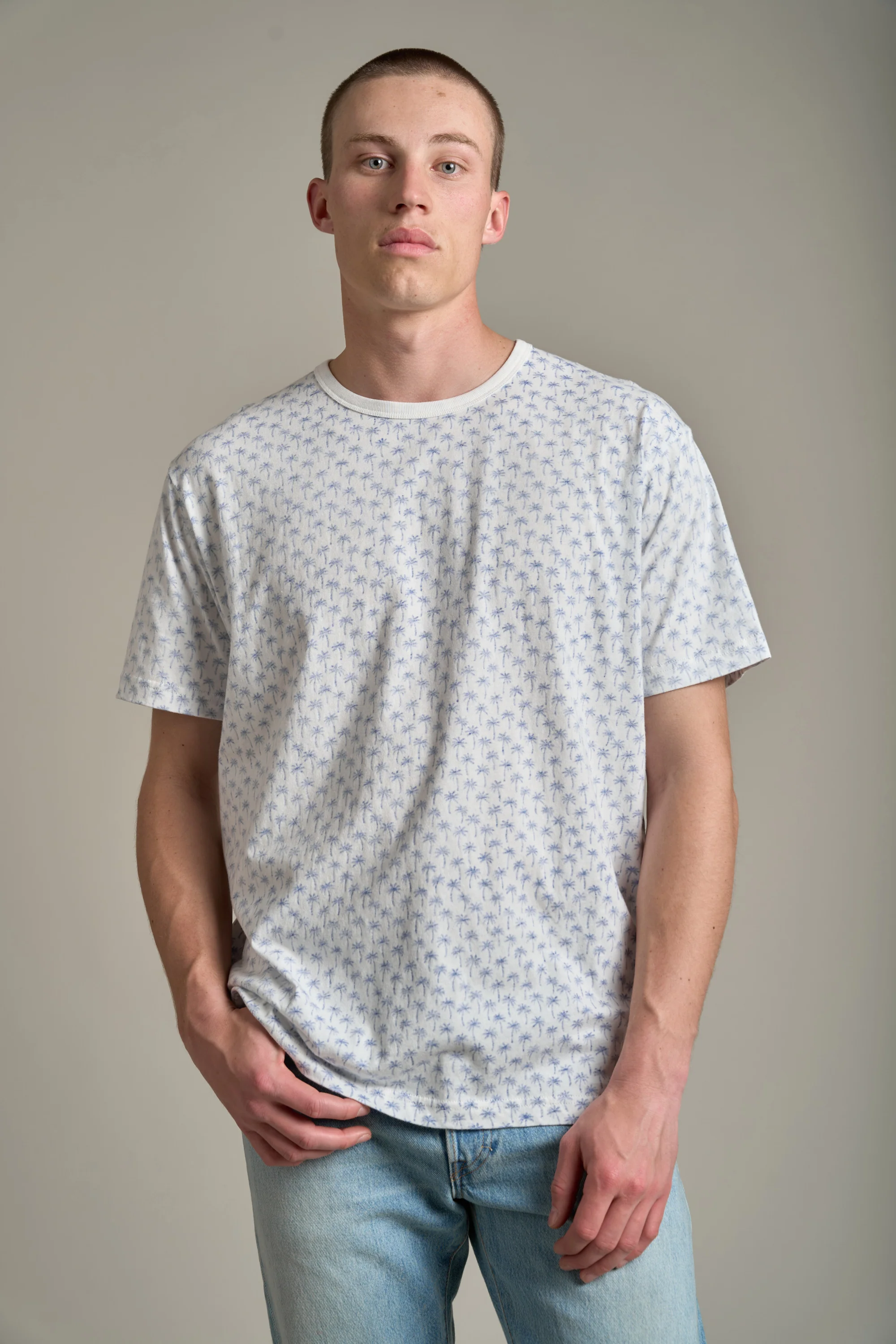Dexter Palm Print Tee - Image 3