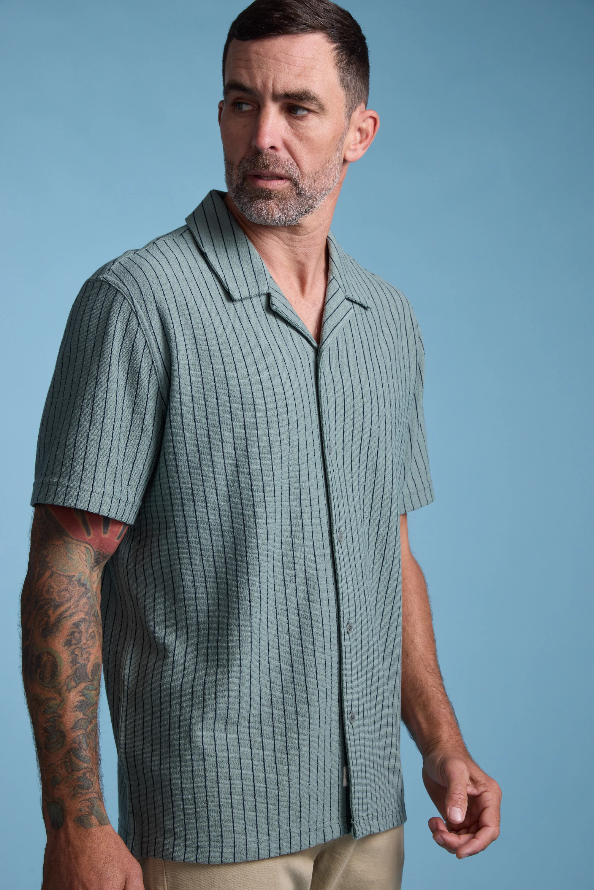Diego Stripe Cuban Shirt - Image 6