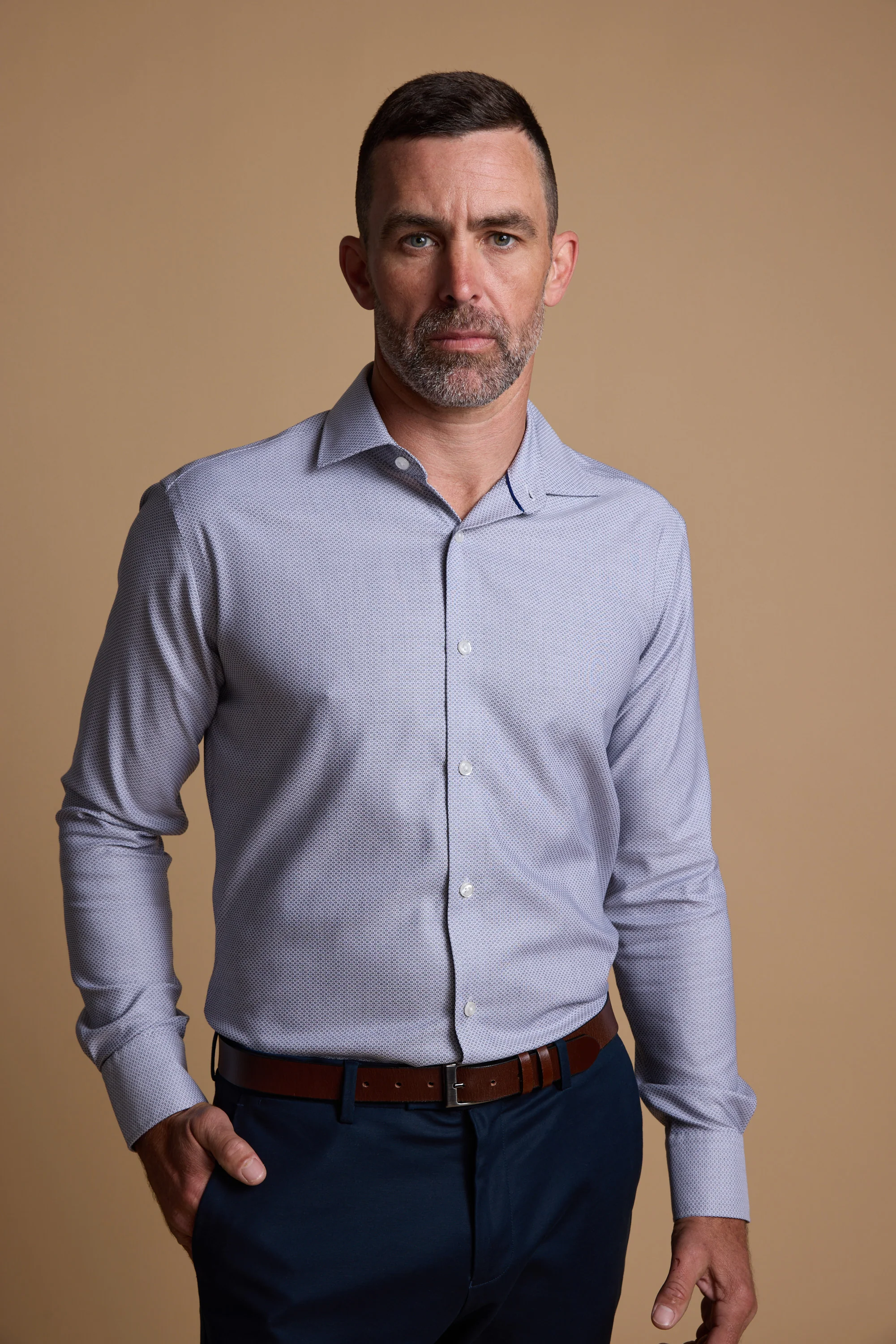 Eaton Jacquard Business Shirt - Image 3
