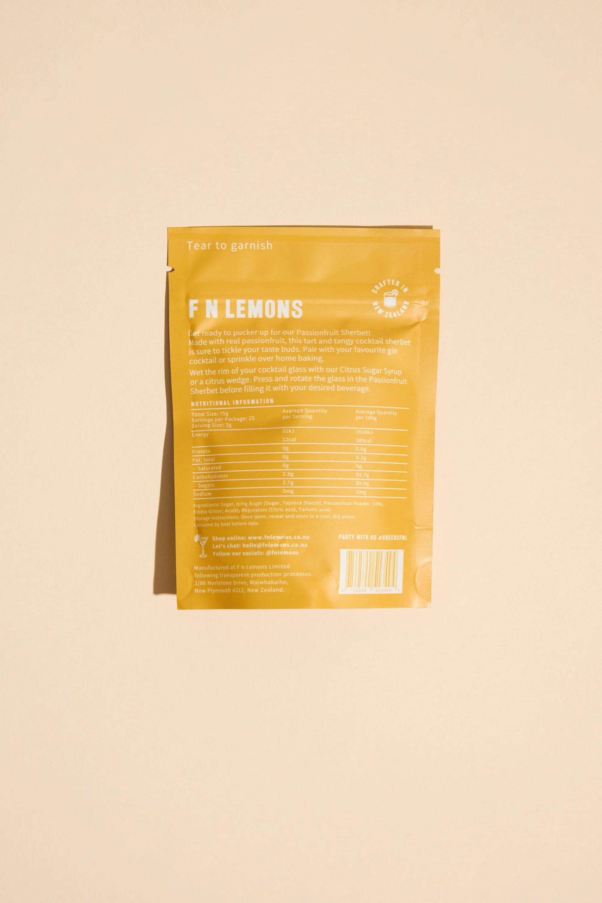 F N Lemons - Passionfruit Sherbet - Image 2