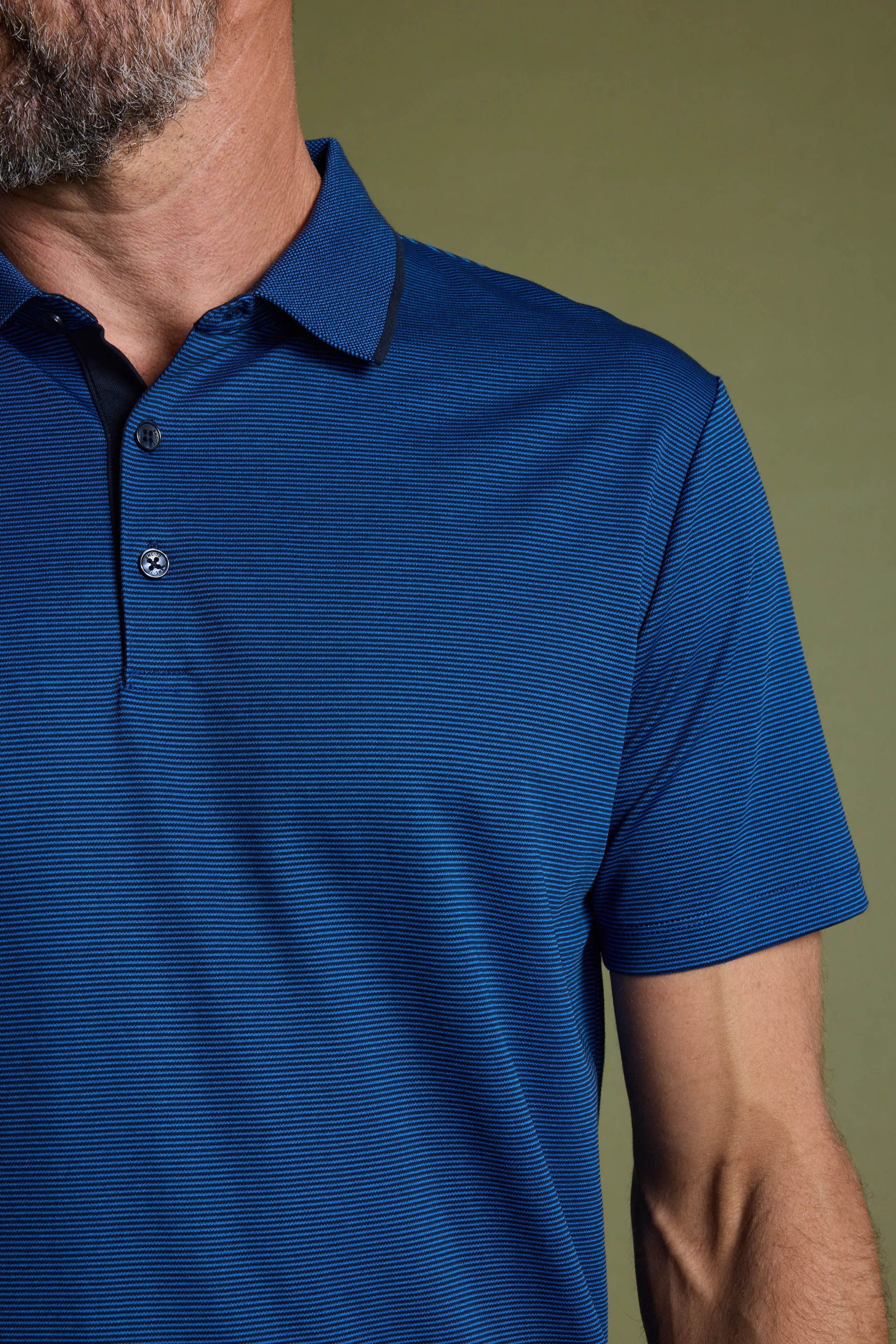 Flynn Mercerised Stripe Polo - Image 4