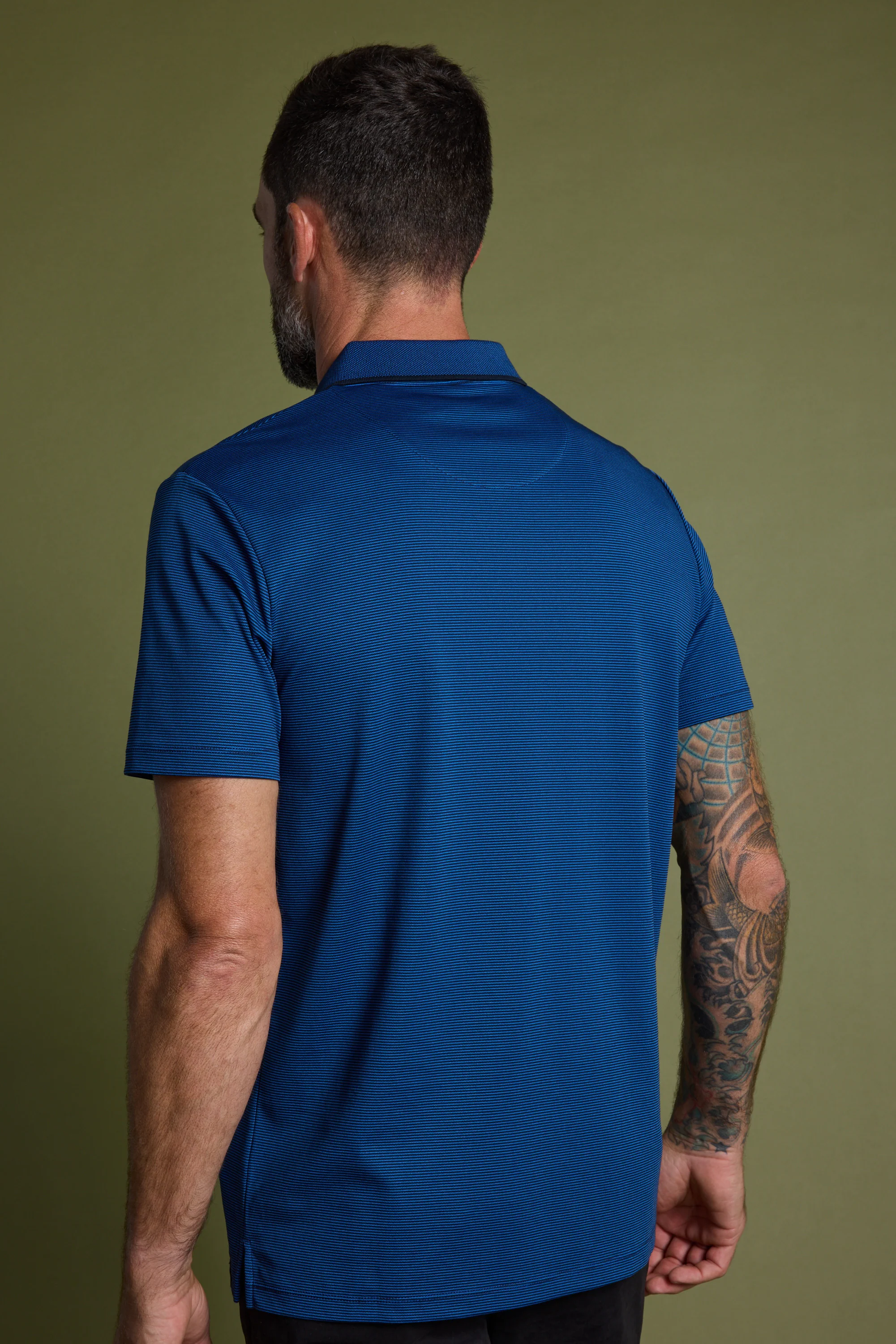Flynn Mercerised Stripe Polo - Image 5
