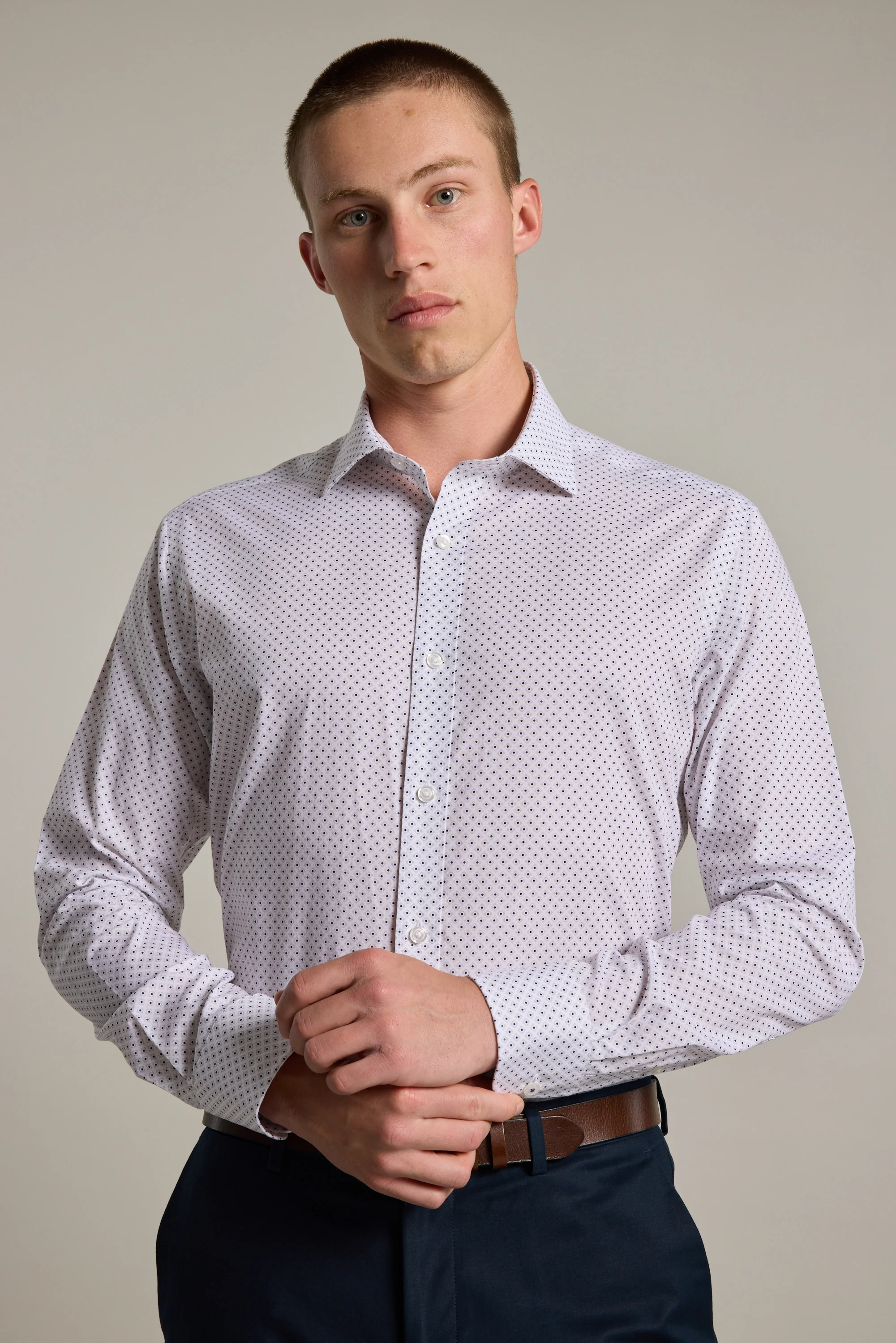 Foster Print Business Shirt - Image 4