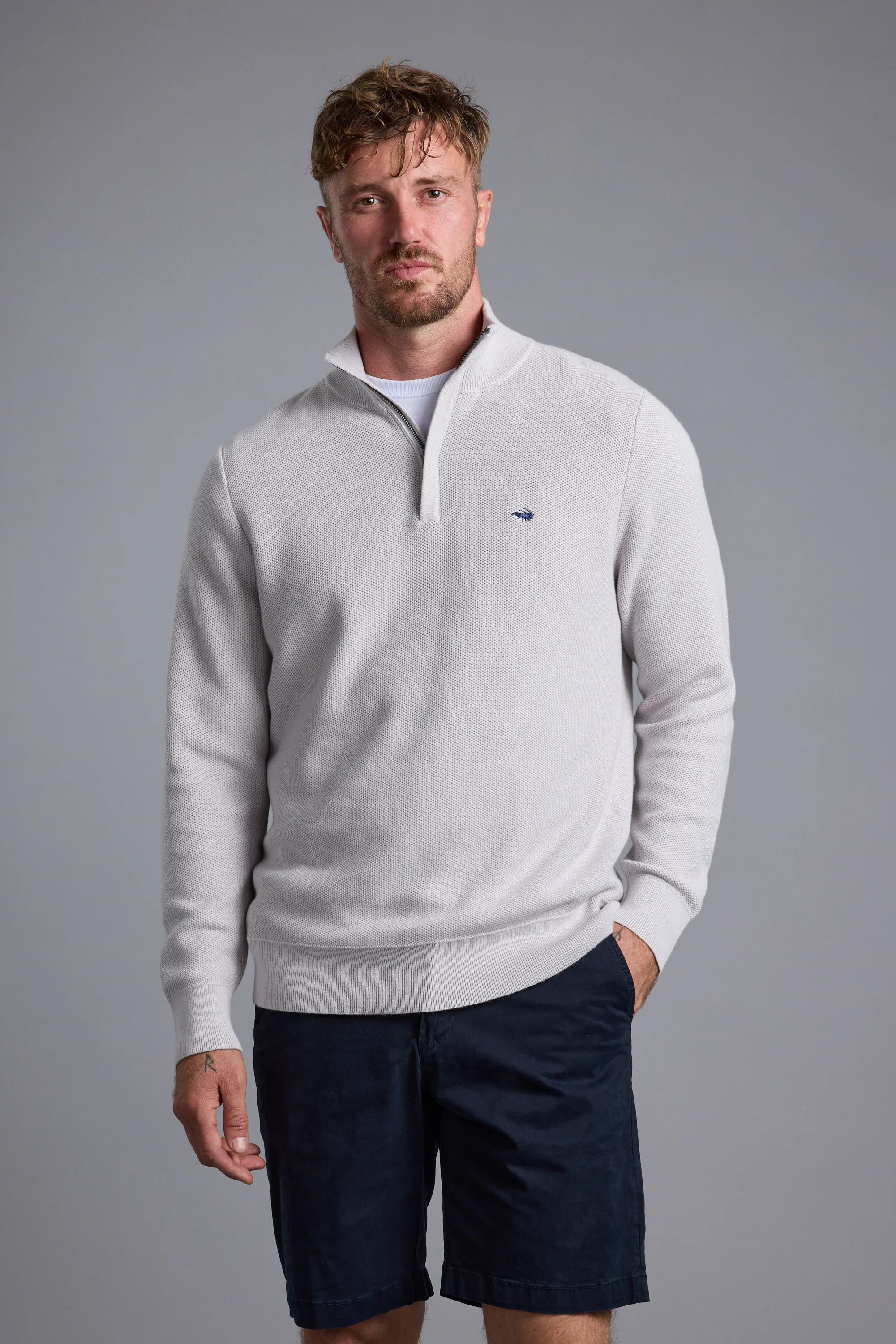 Gaston Cotton 1/4 Zip Sweater - Image 2
