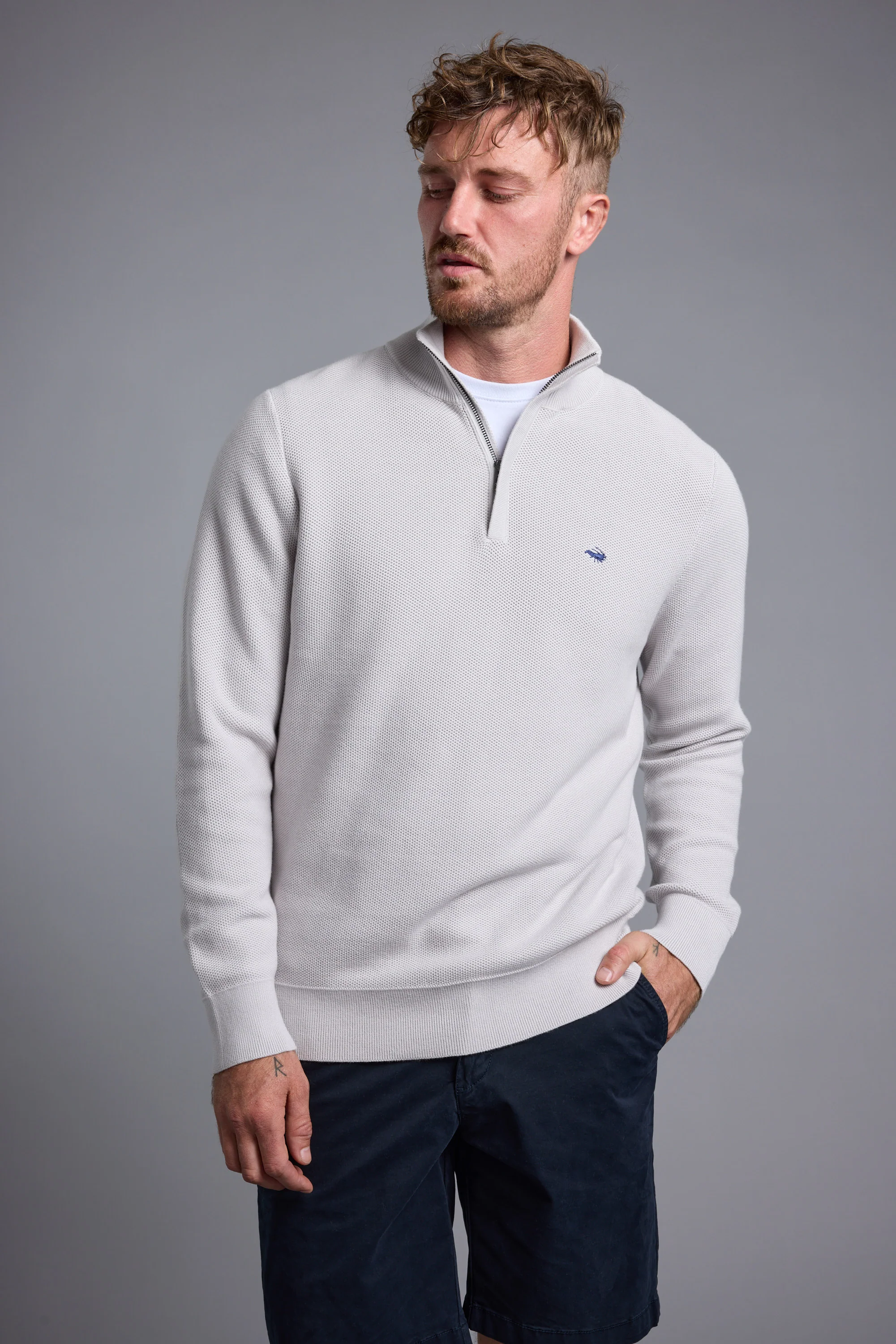 Gaston Cotton 1/4 Zip Sweater - Image 6