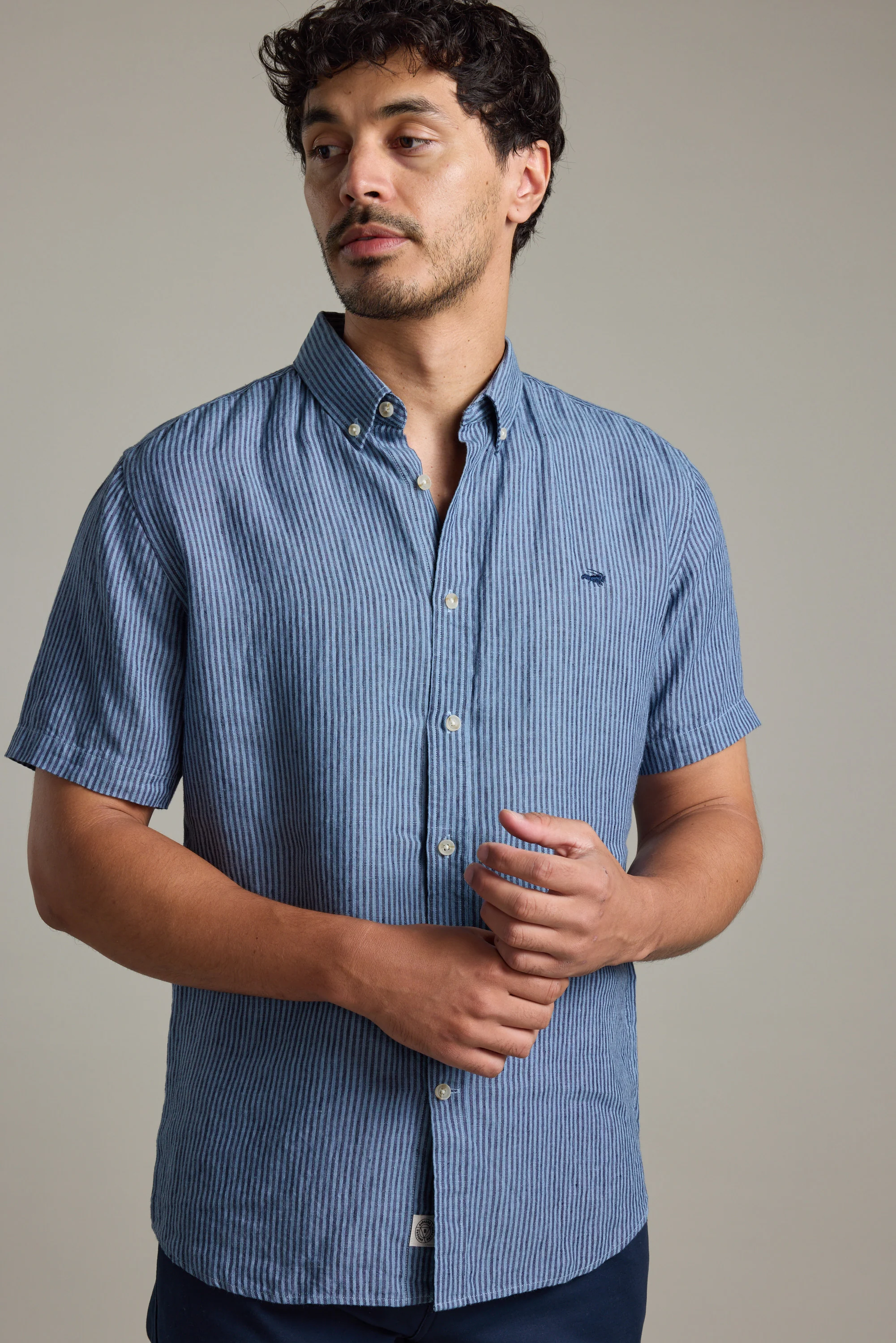 Gentry Striped Linen Shirt
