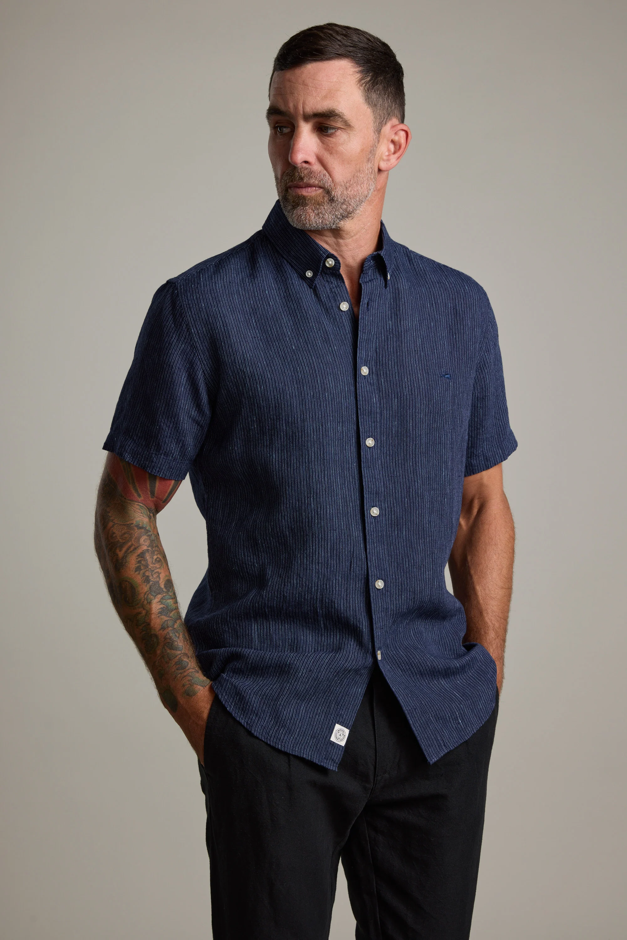 Gentry Striped Linen Shirt - Image 4