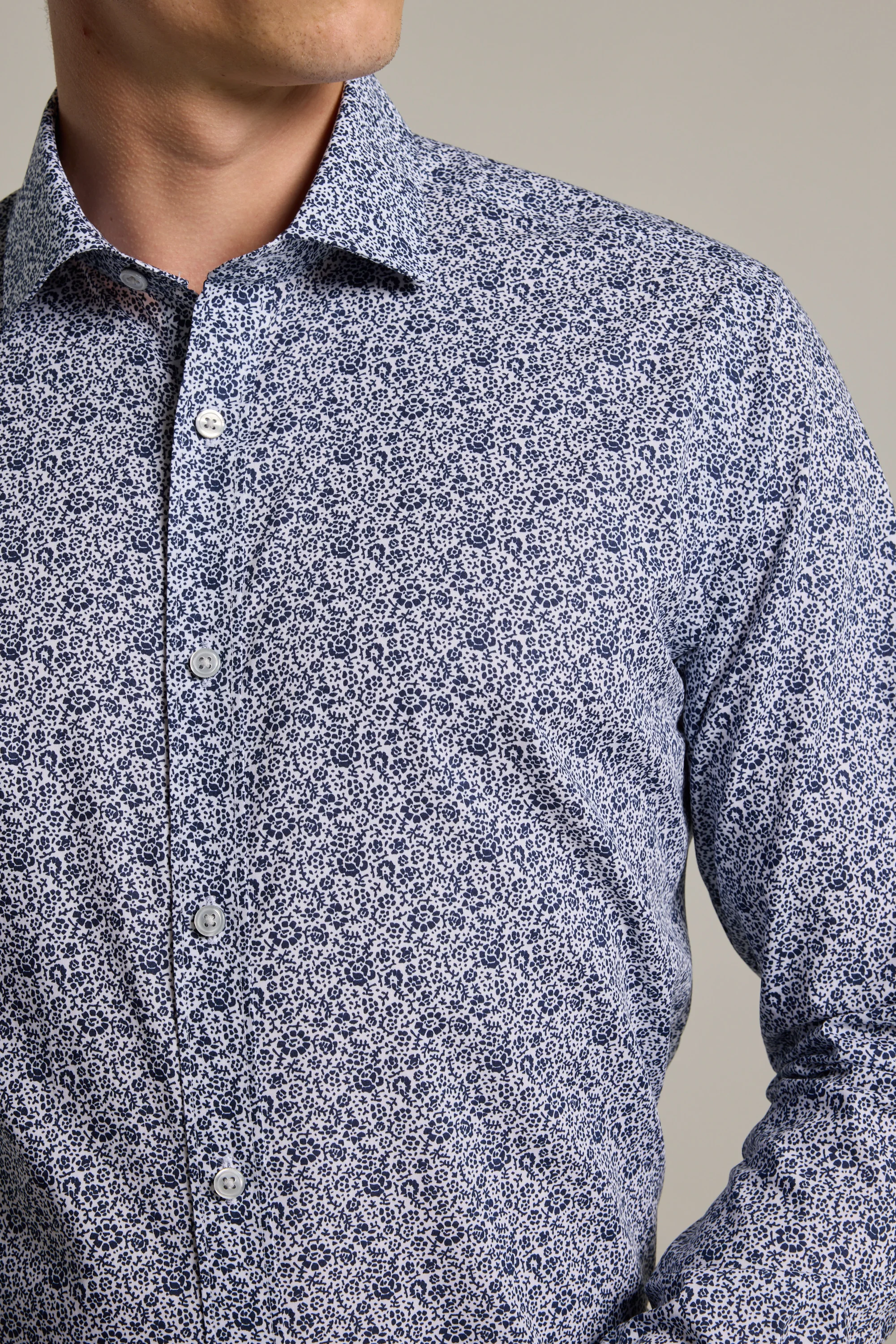 Gordon Print Business Shirt - Image 4