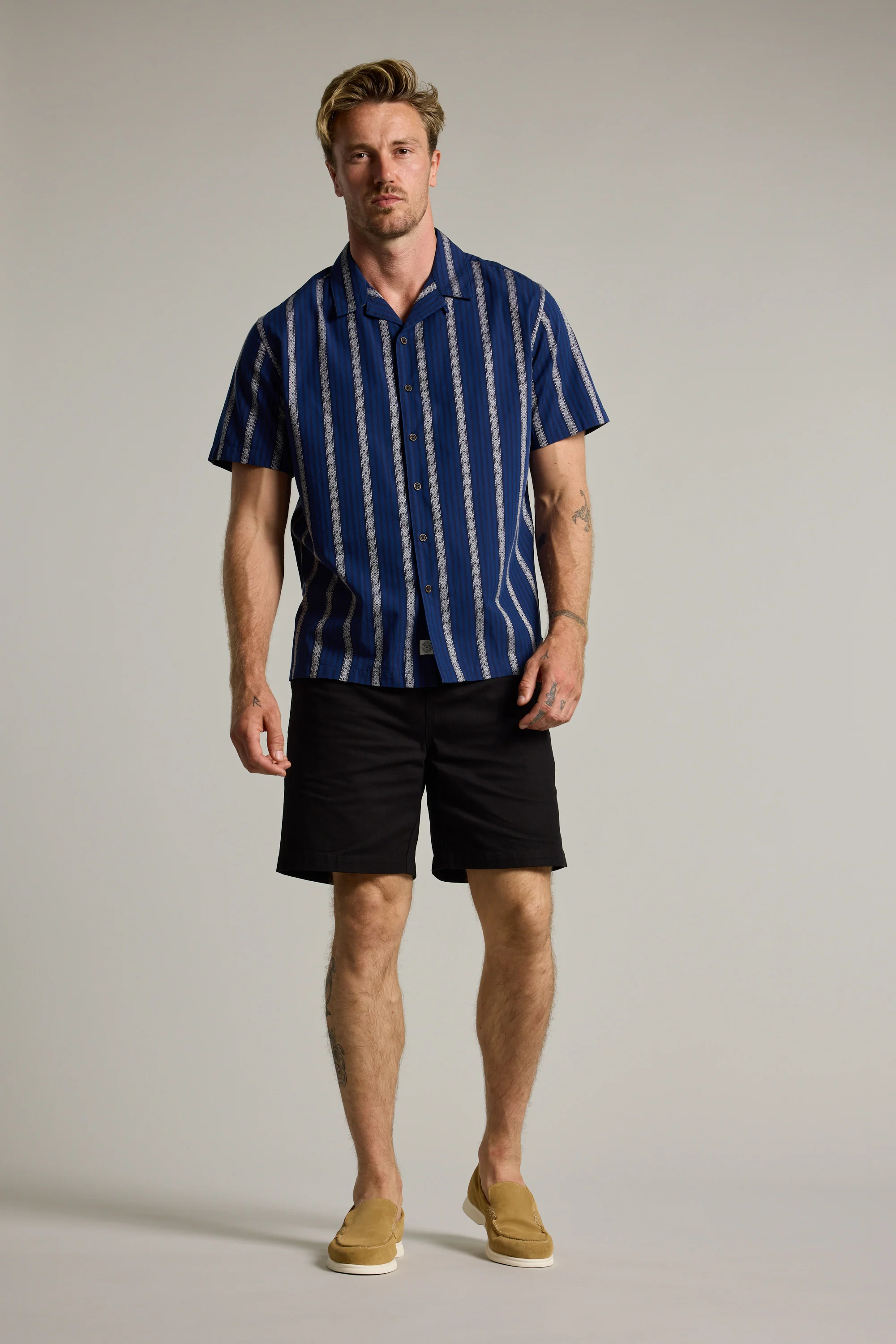 Harbour Stripe Cuban Shirt - Image 4