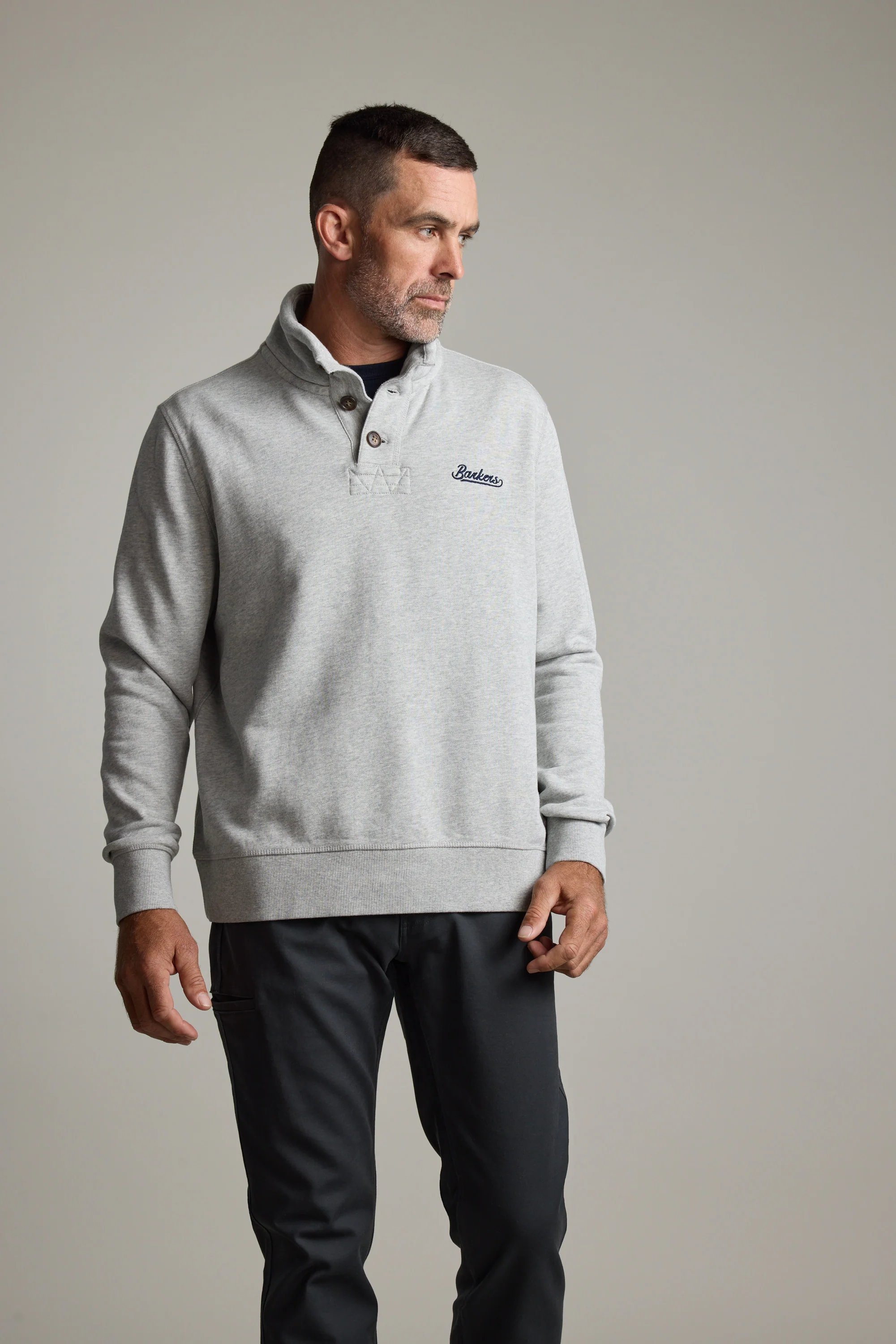 Harrington Half Button Sweatshirt - Image 6
