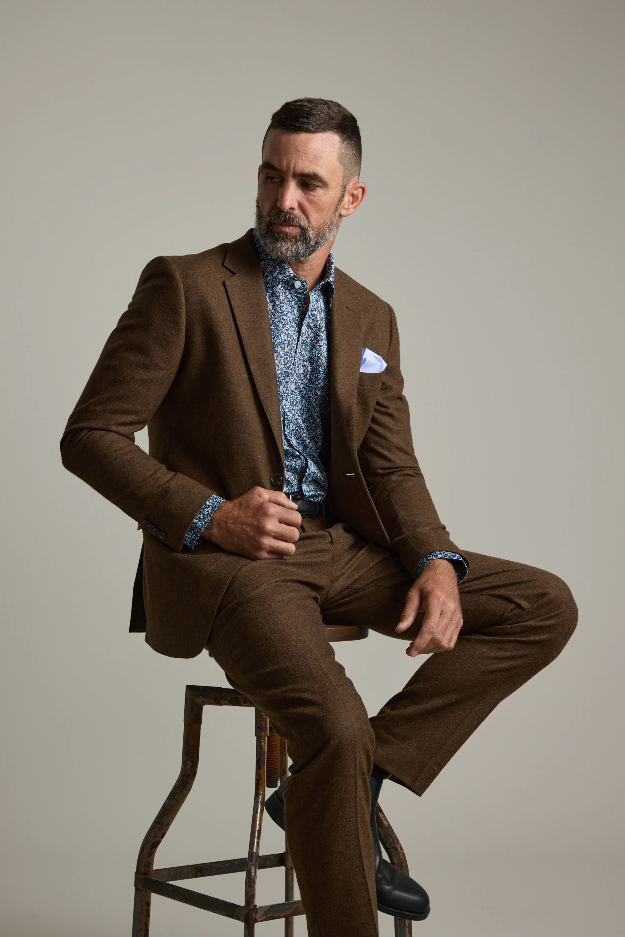 Heywood Print Business Shirt - Image 2