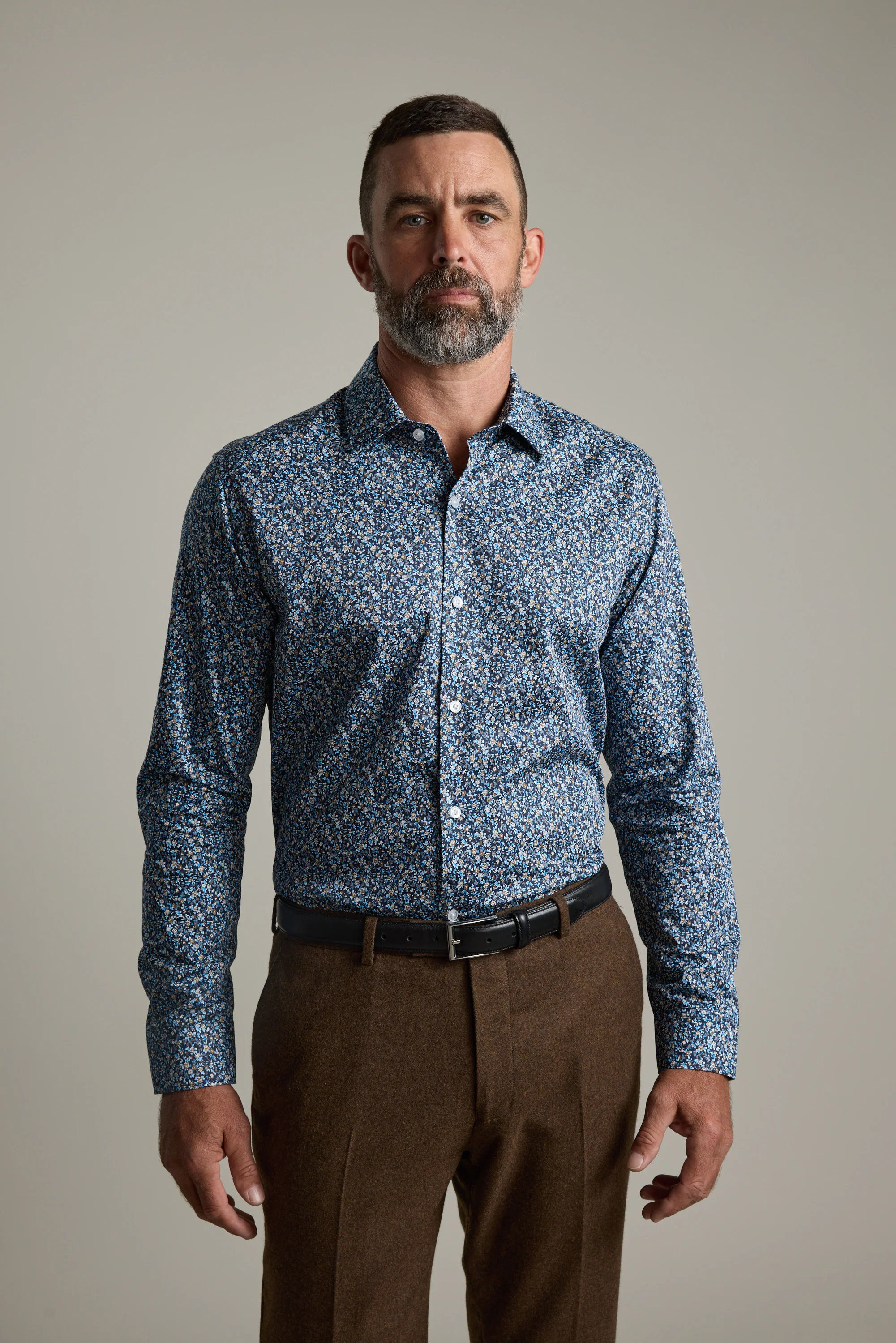 Heywood Print Business Shirt - Image 3