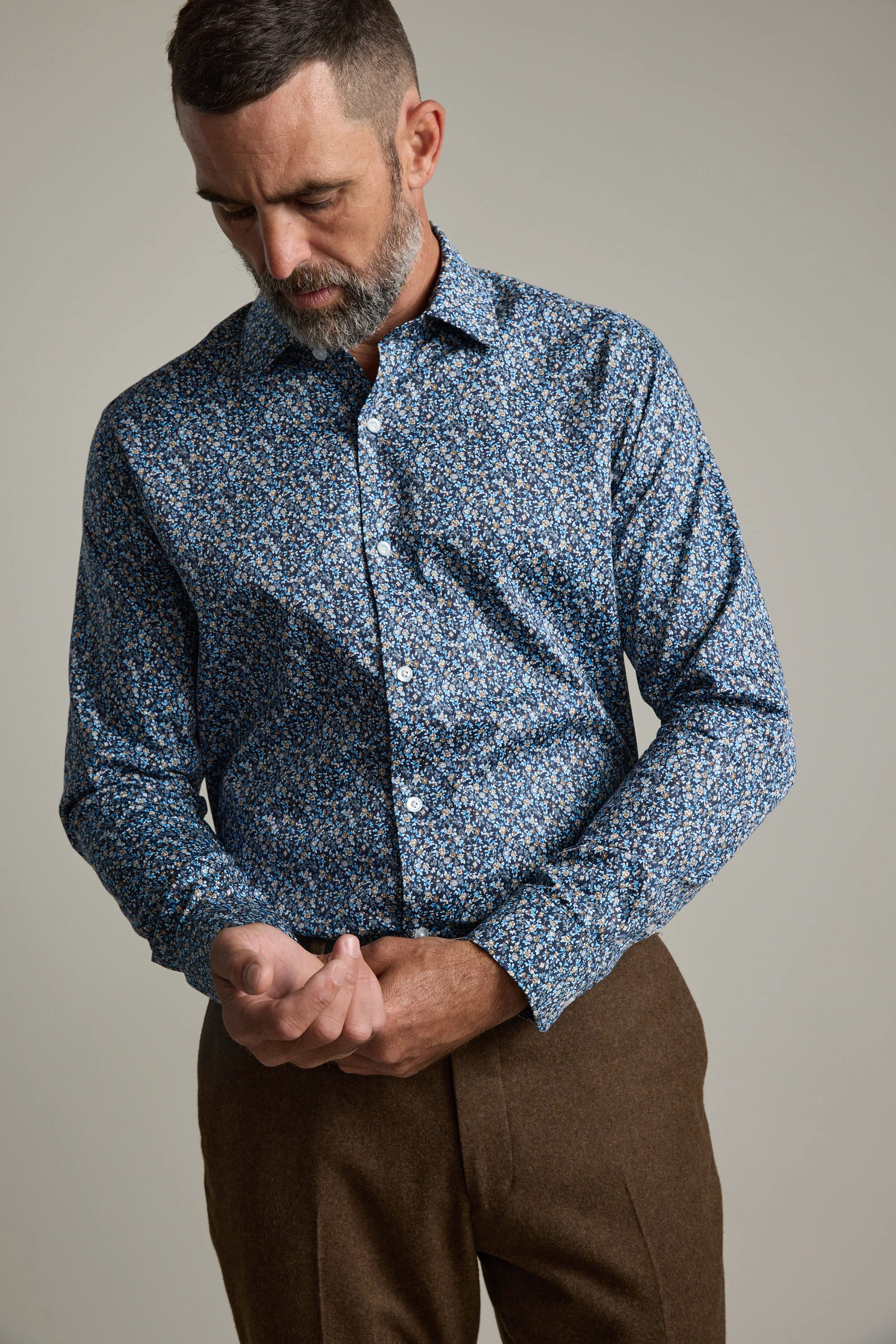 Heywood Print Business Shirt - Image 5