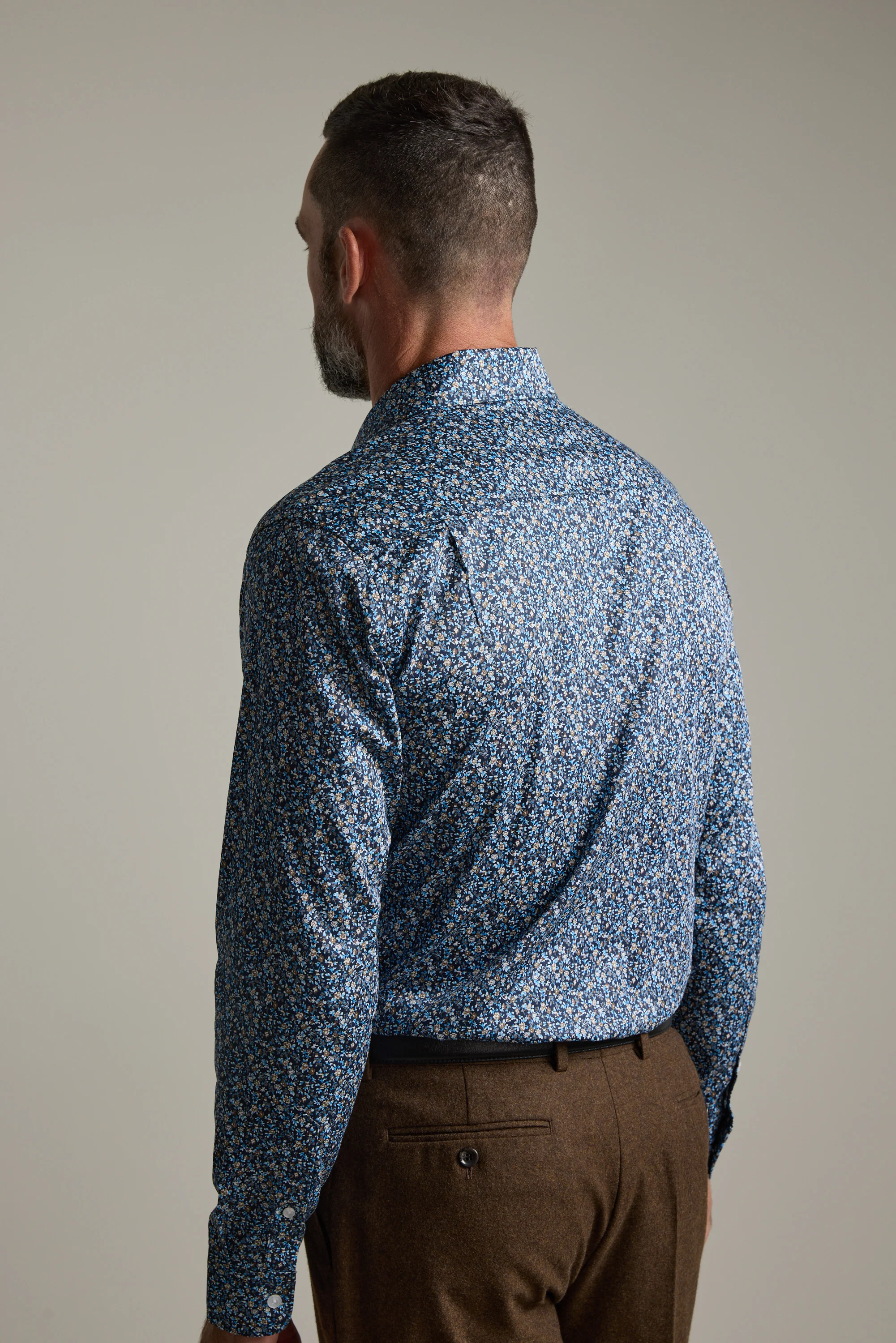 Heywood Print Business Shirt - Image 8