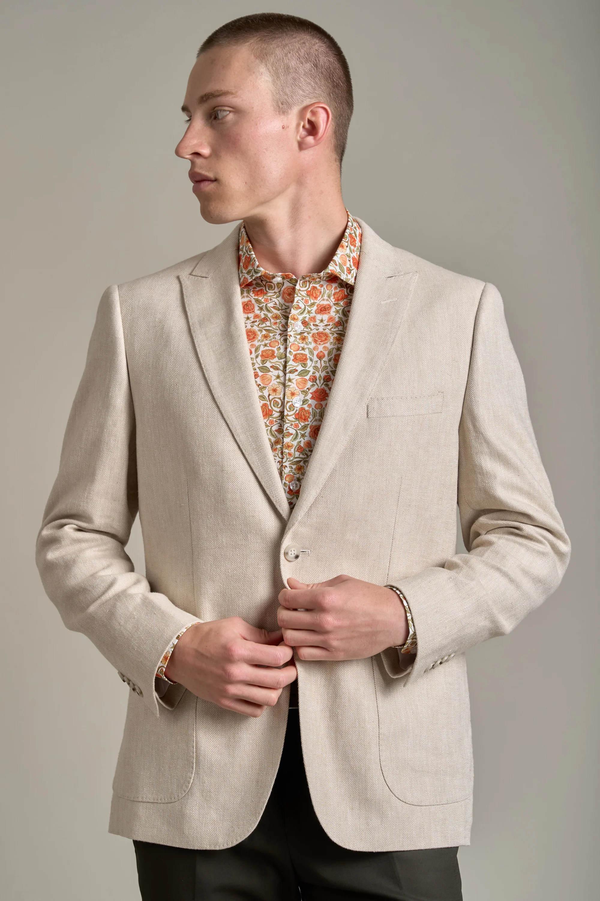 Hume Herringbone Blazer - Image 6