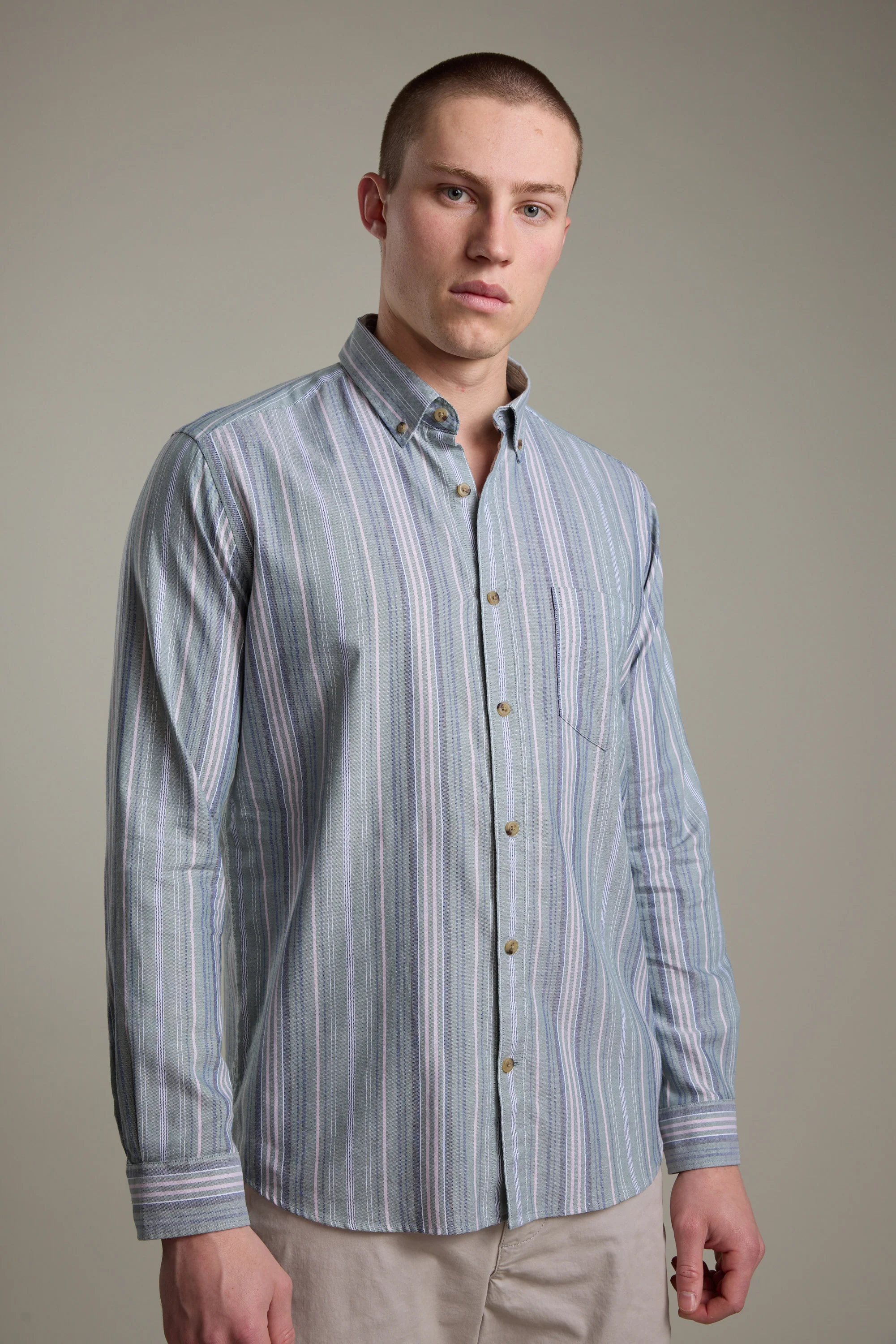 Huntley Striped Oxford Shirt - Image 4