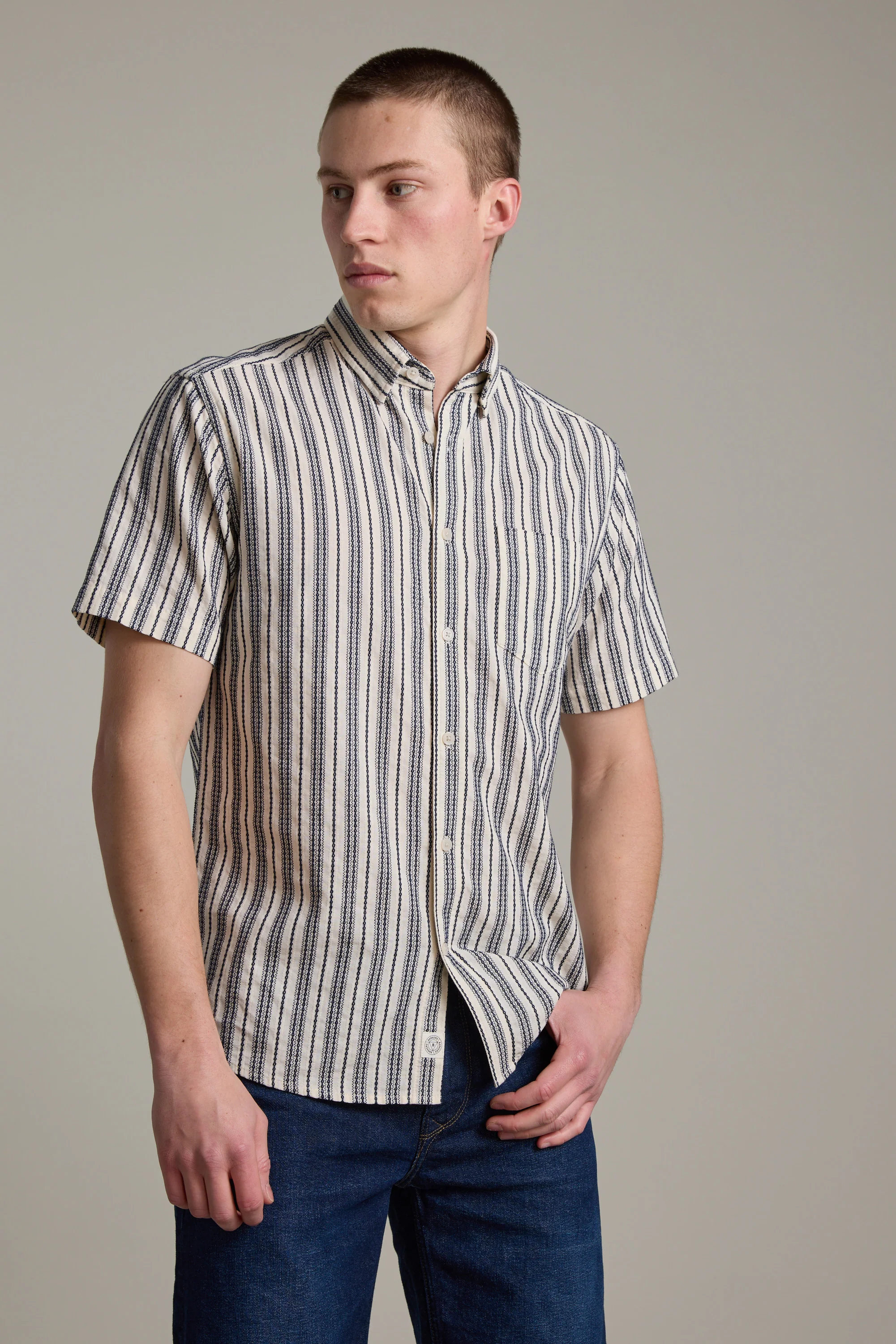 Jackson Texture Stripe Shirt - Image 4