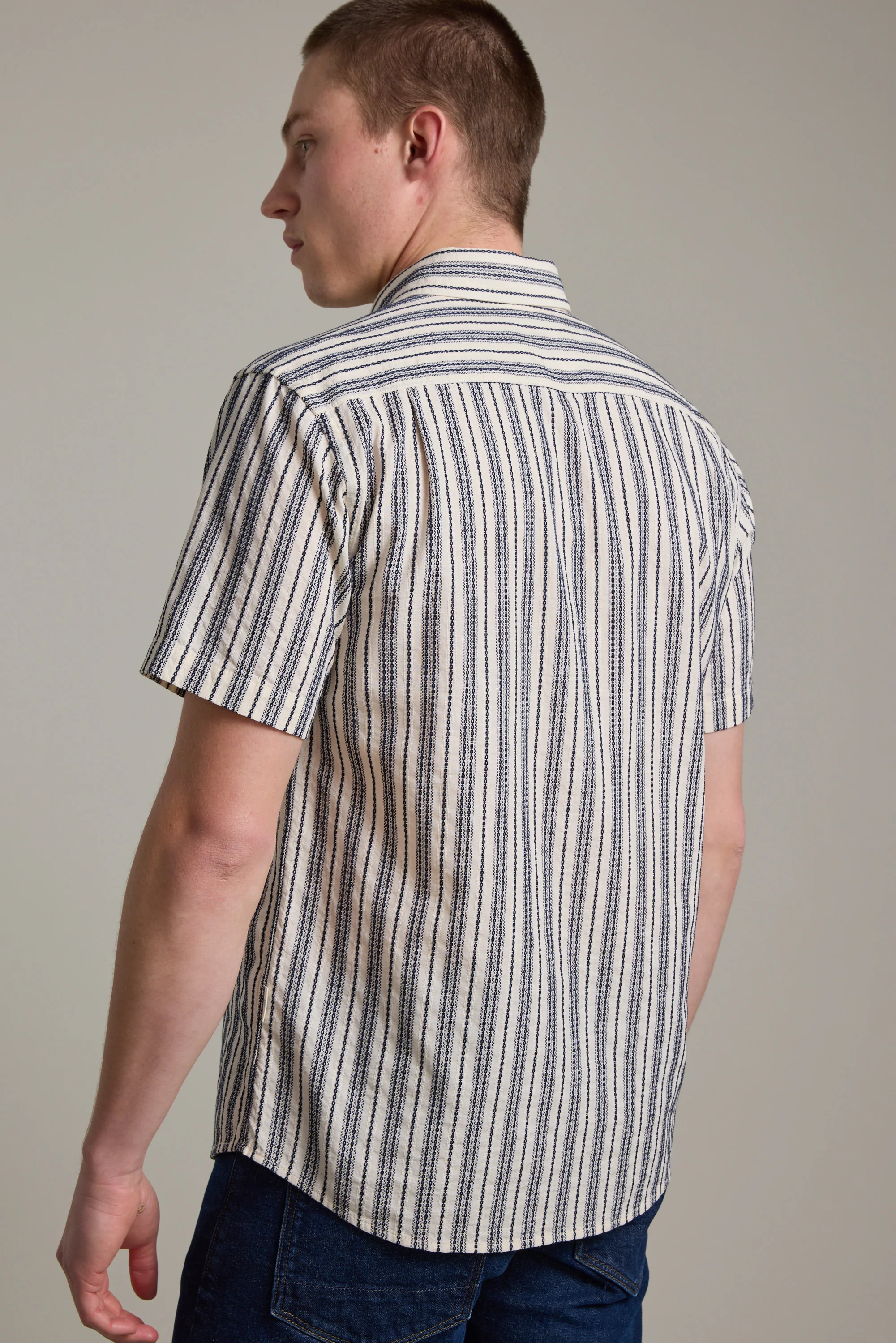 Jackson Texture Stripe Shirt - Image 5