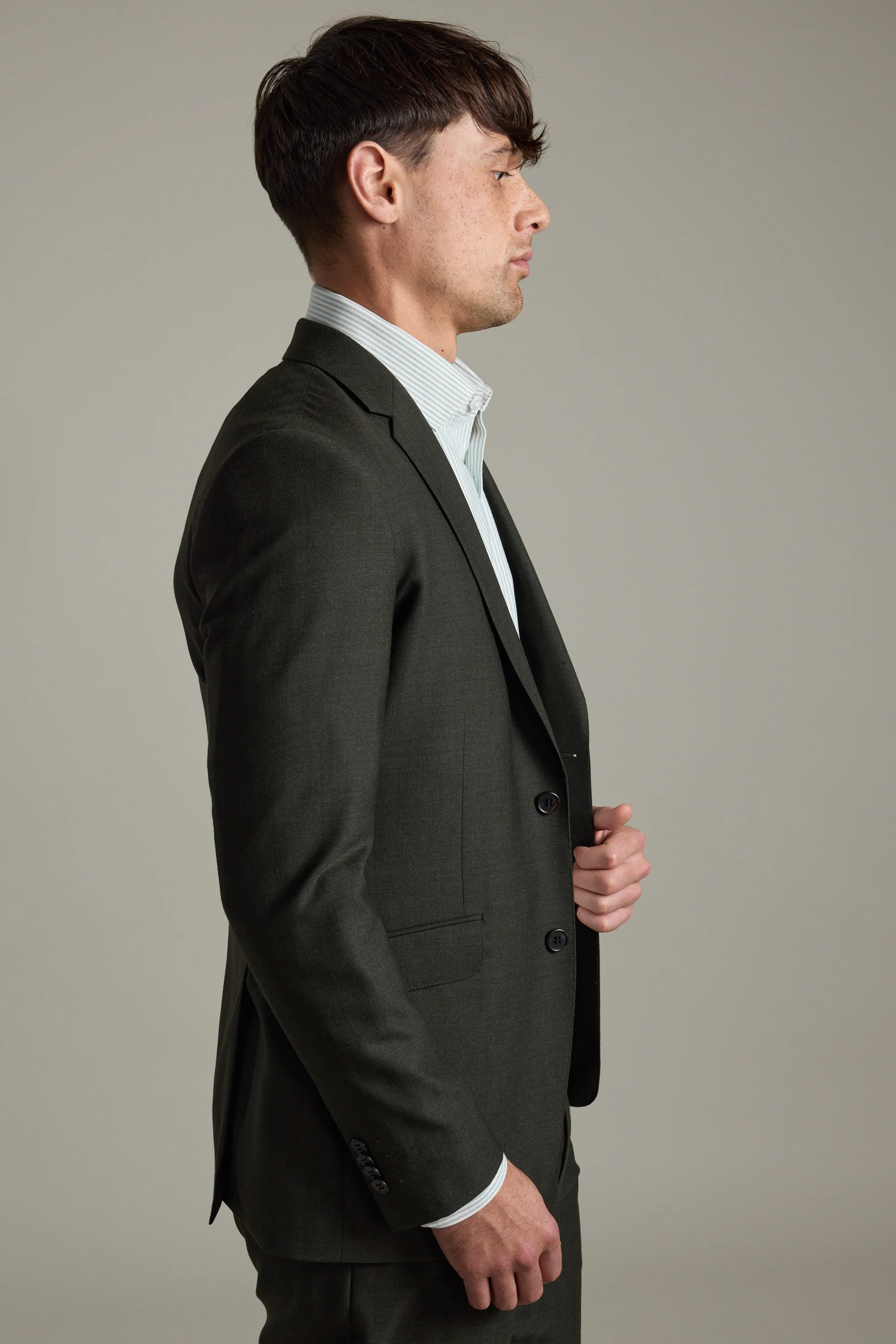 Johnston Herringbone Suit Jacket - Image 3