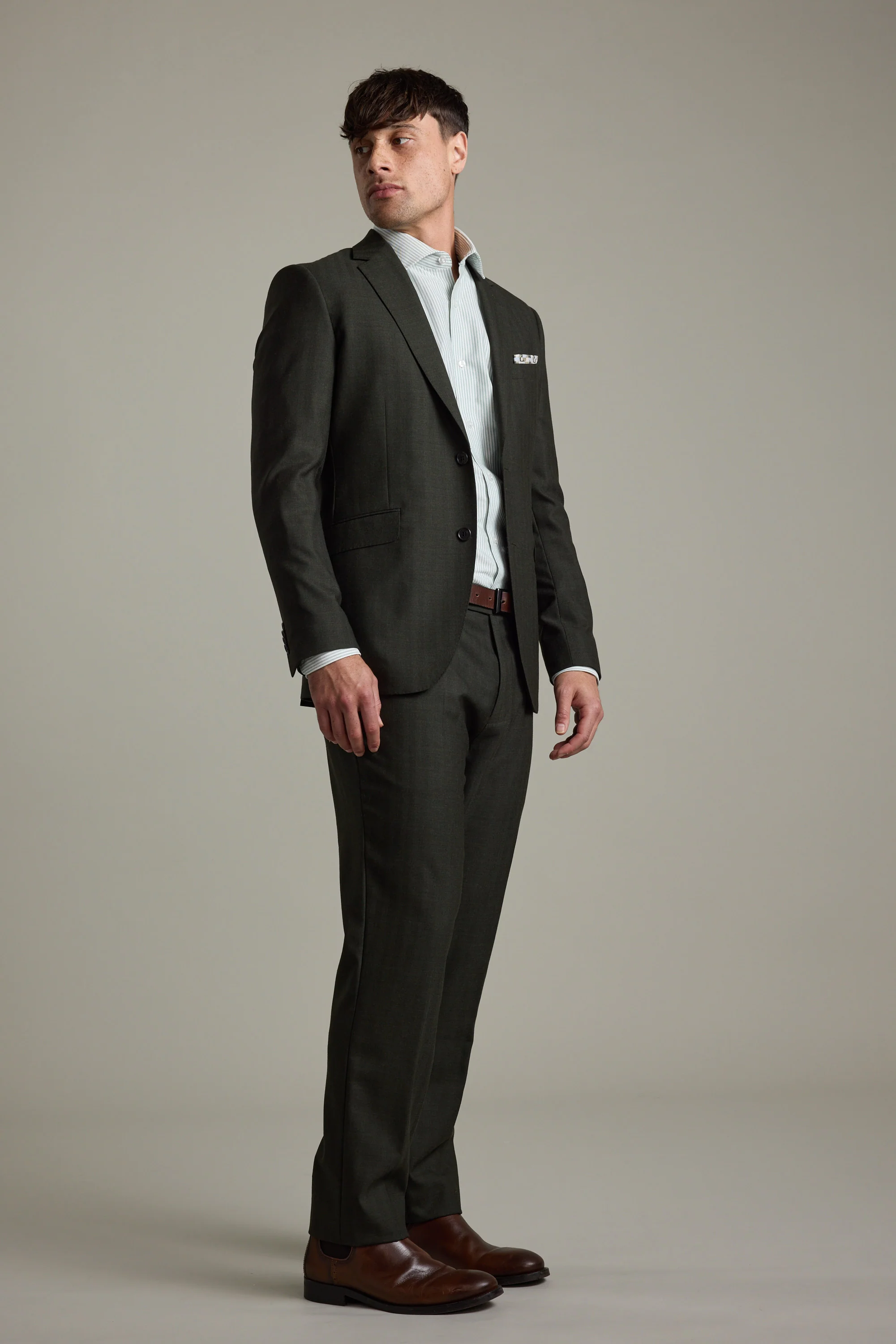 Johnston Herringbone Suit Jacket - Image 5