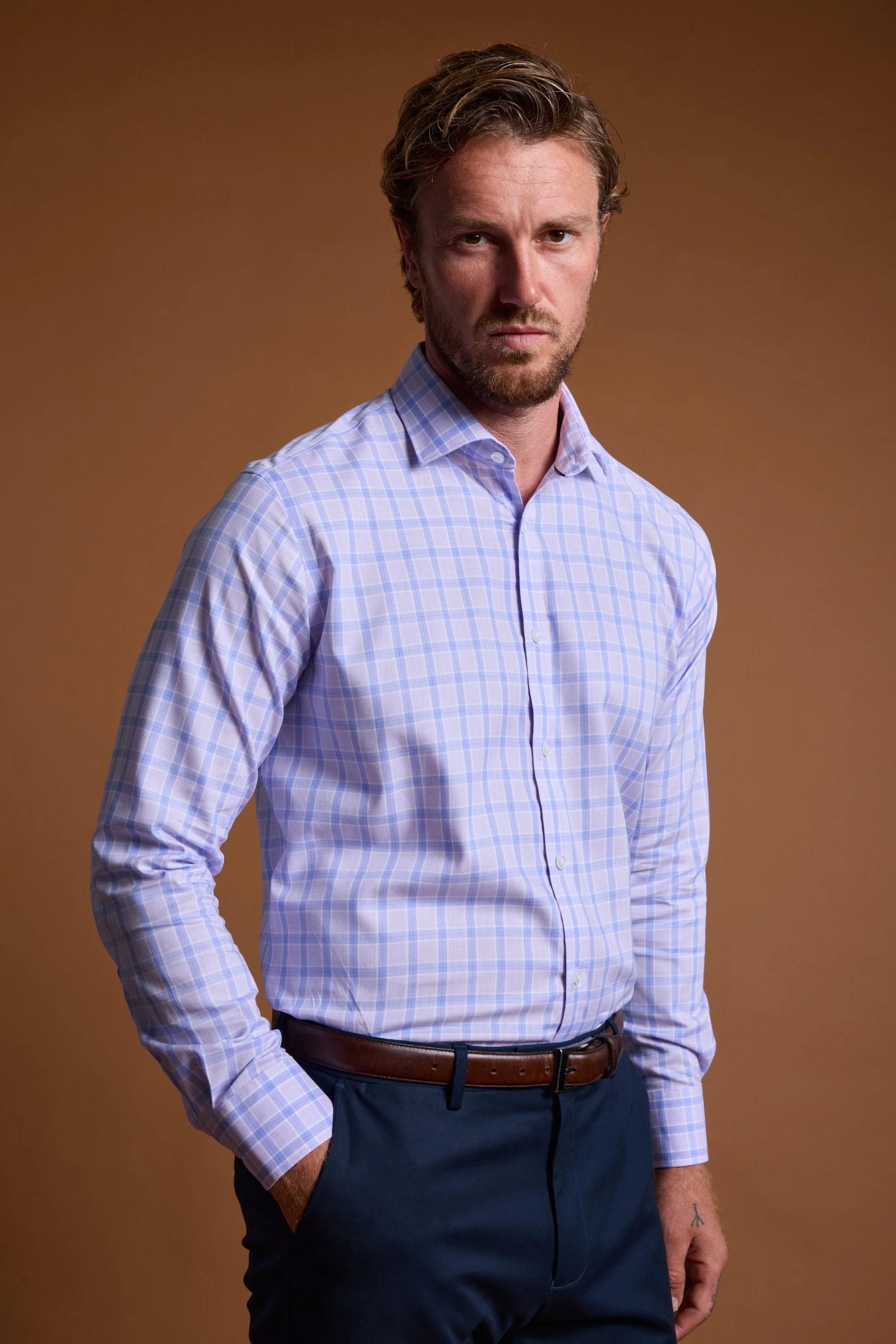 Larry Check Business Shirt - Image 4