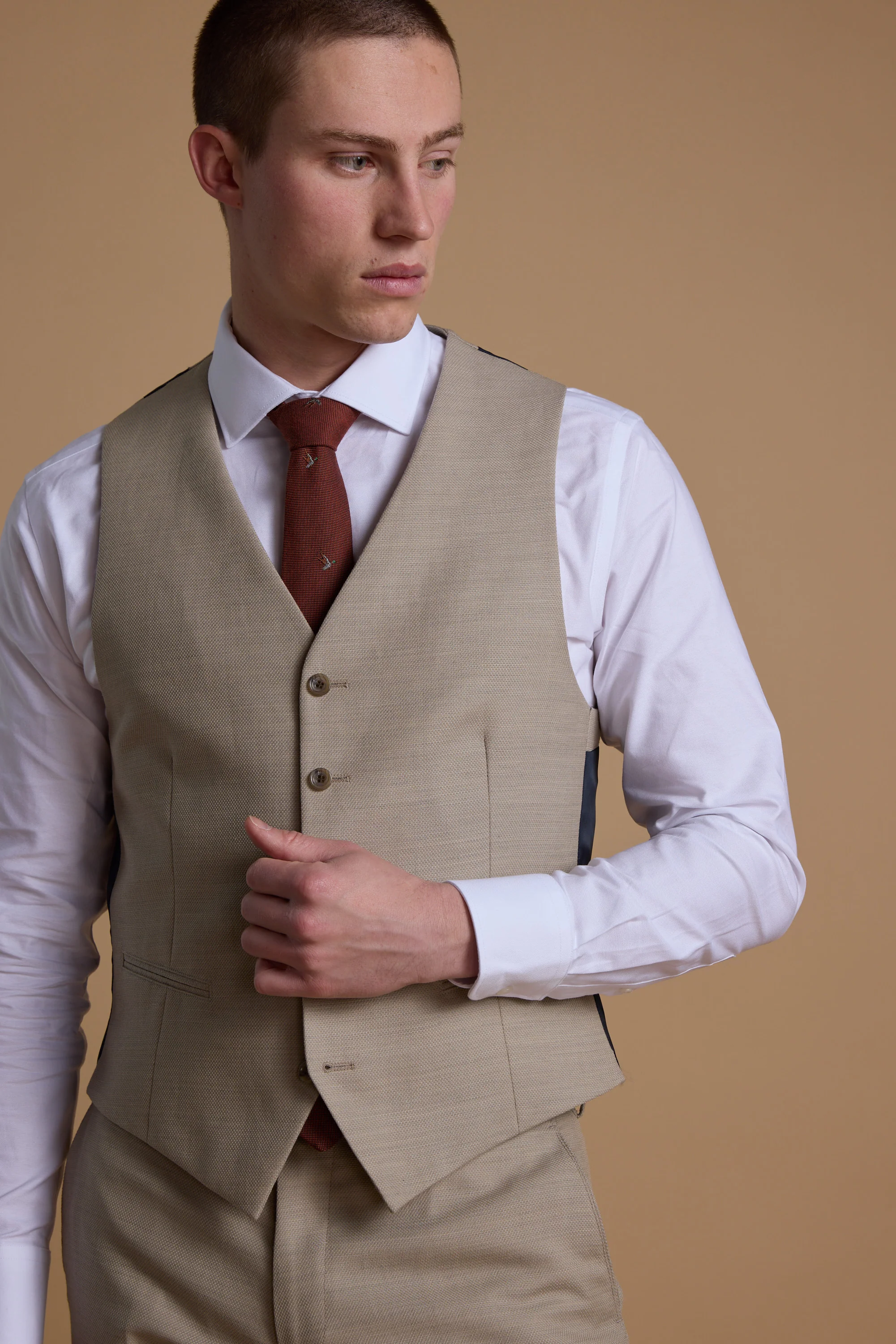 Lister Texture Waistcoat - Image 5