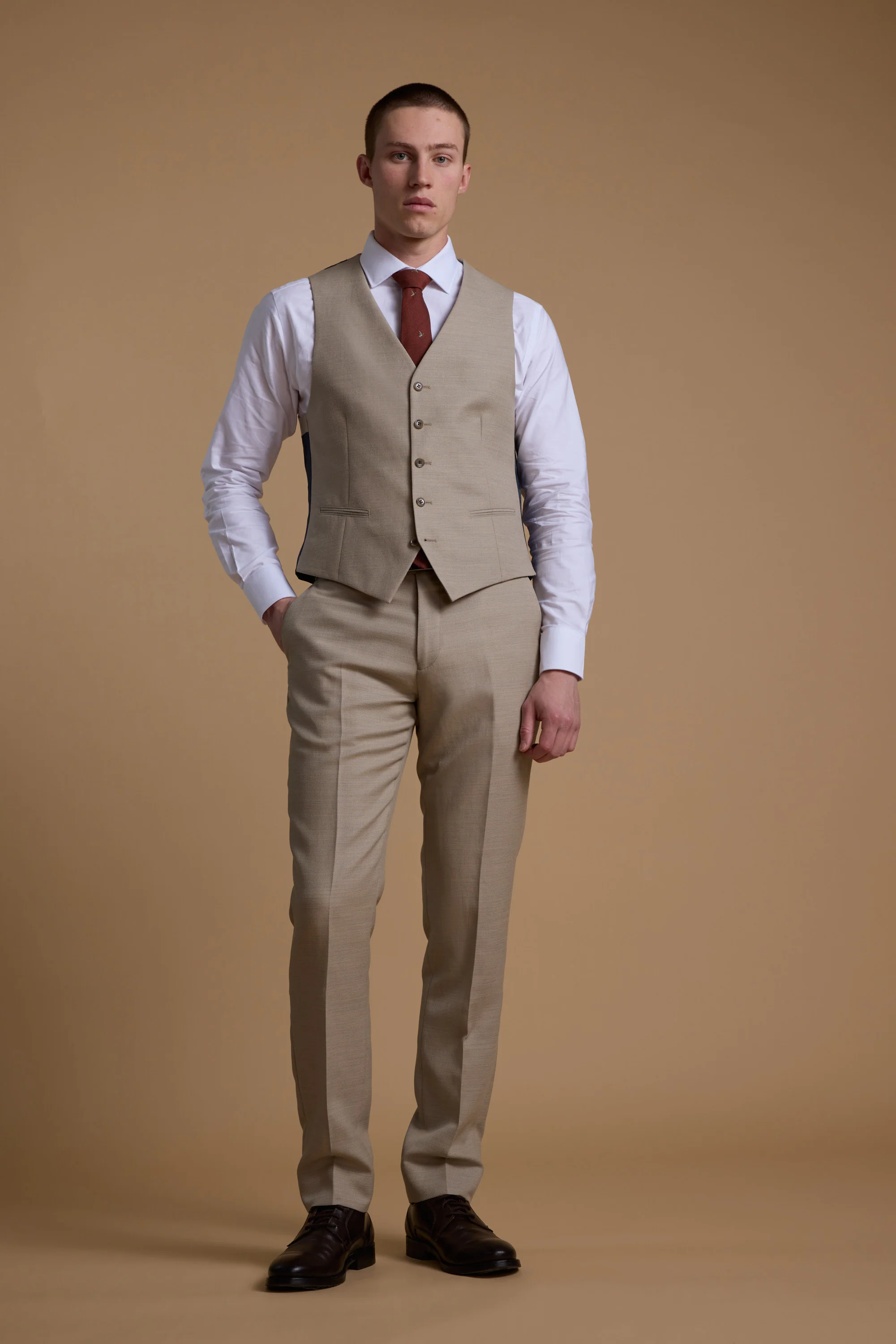 Lister Texture Waistcoat - Image 6