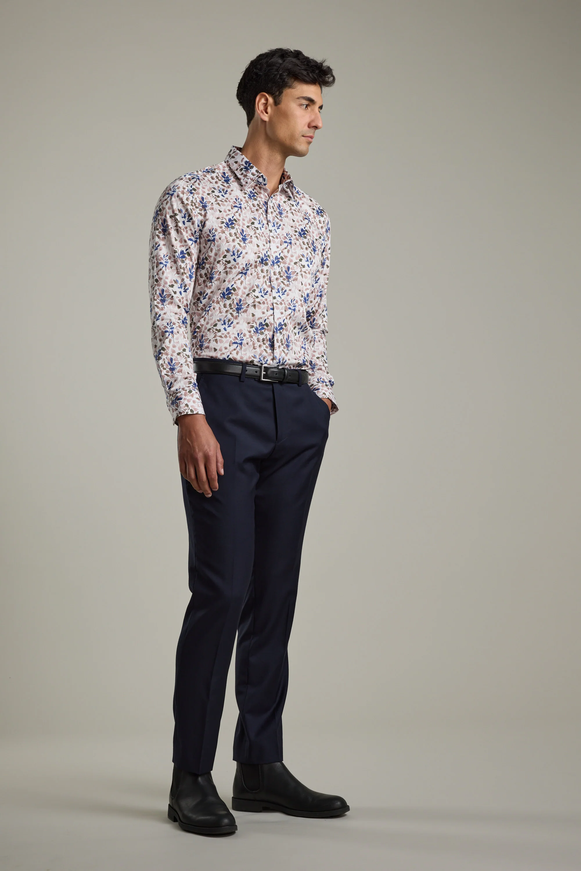 Lyon Print Business Shirt - Image 5