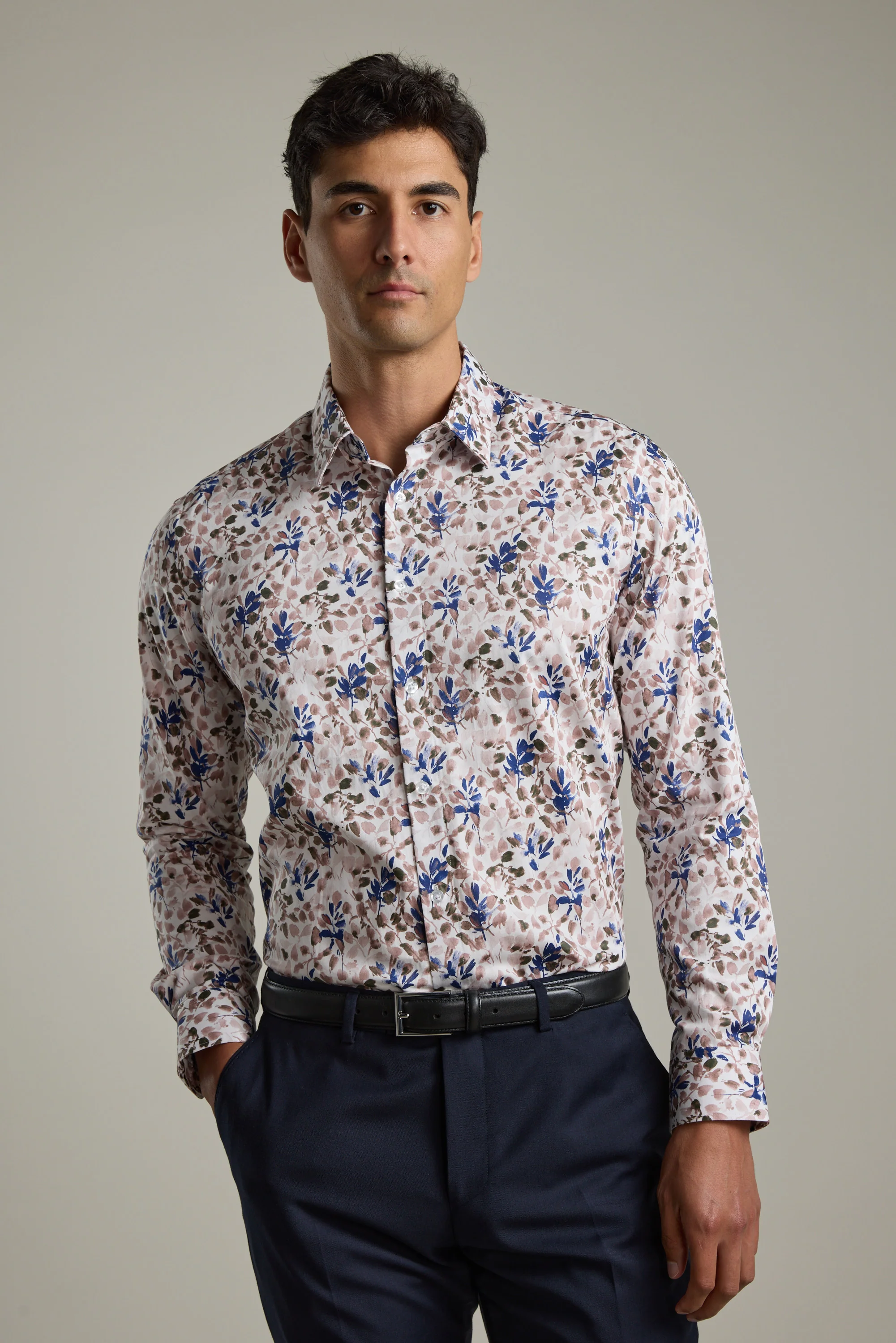 Lyon Print Business Shirt - Image 6